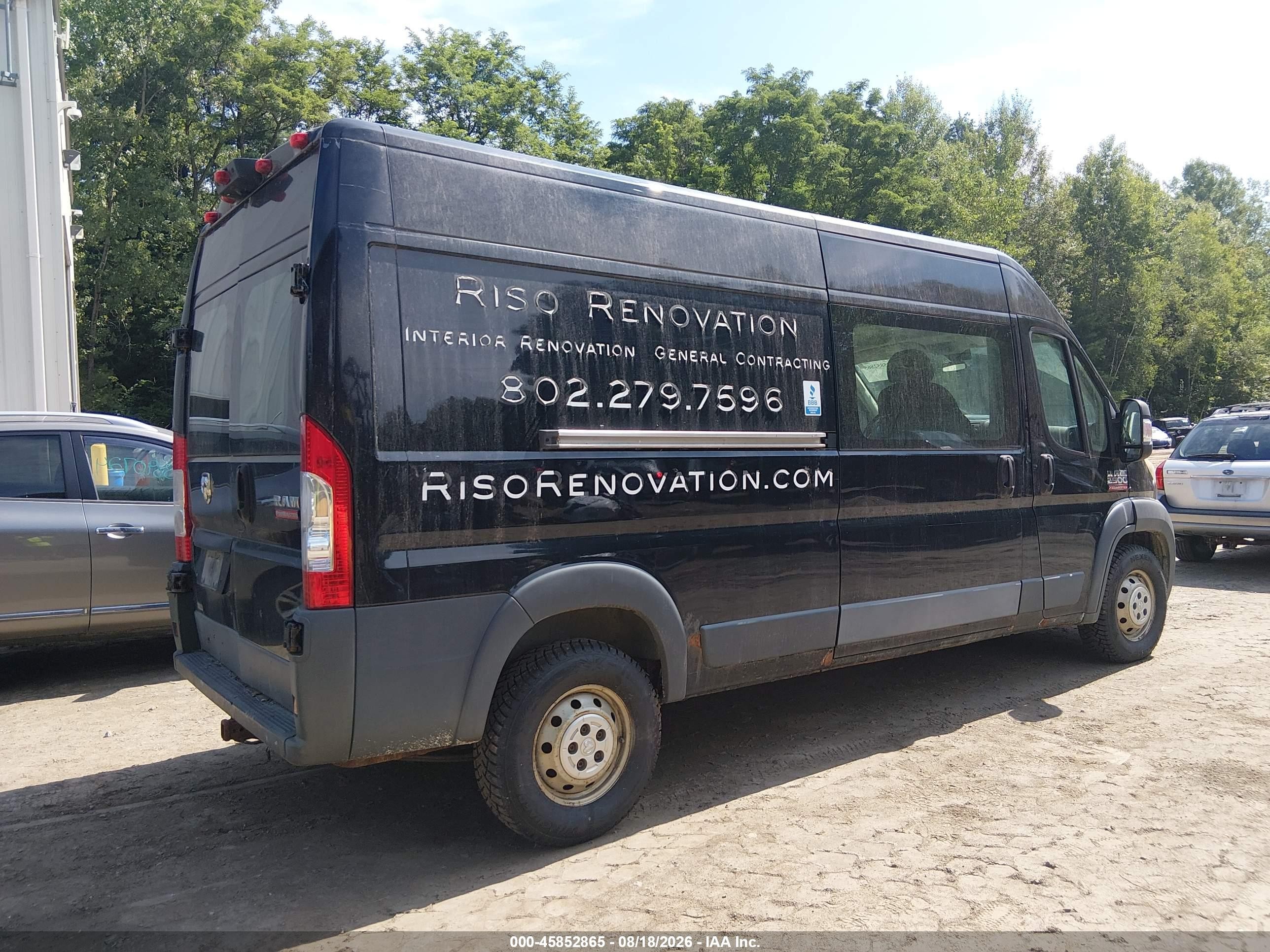 2014 Ram Promaster 2500 High Roof Черный vin: 3C6TRVDG4EE124012