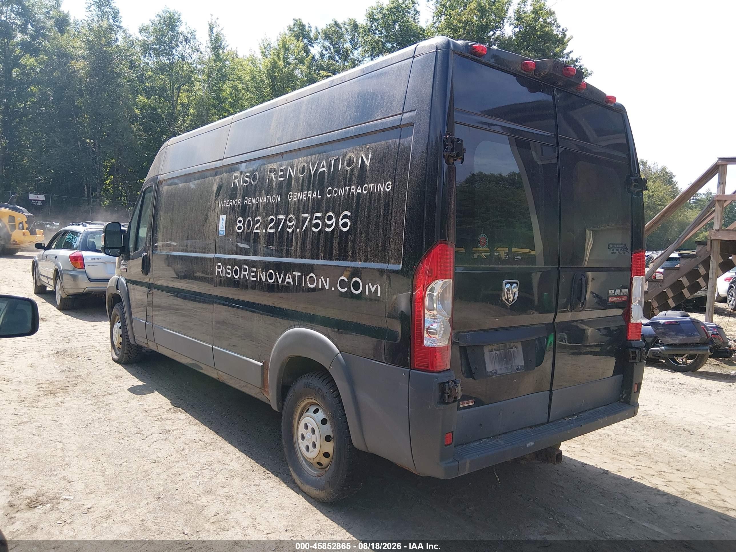 2014 Ram Promaster 2500 High Roof Черный vin: 3C6TRVDG4EE124012
