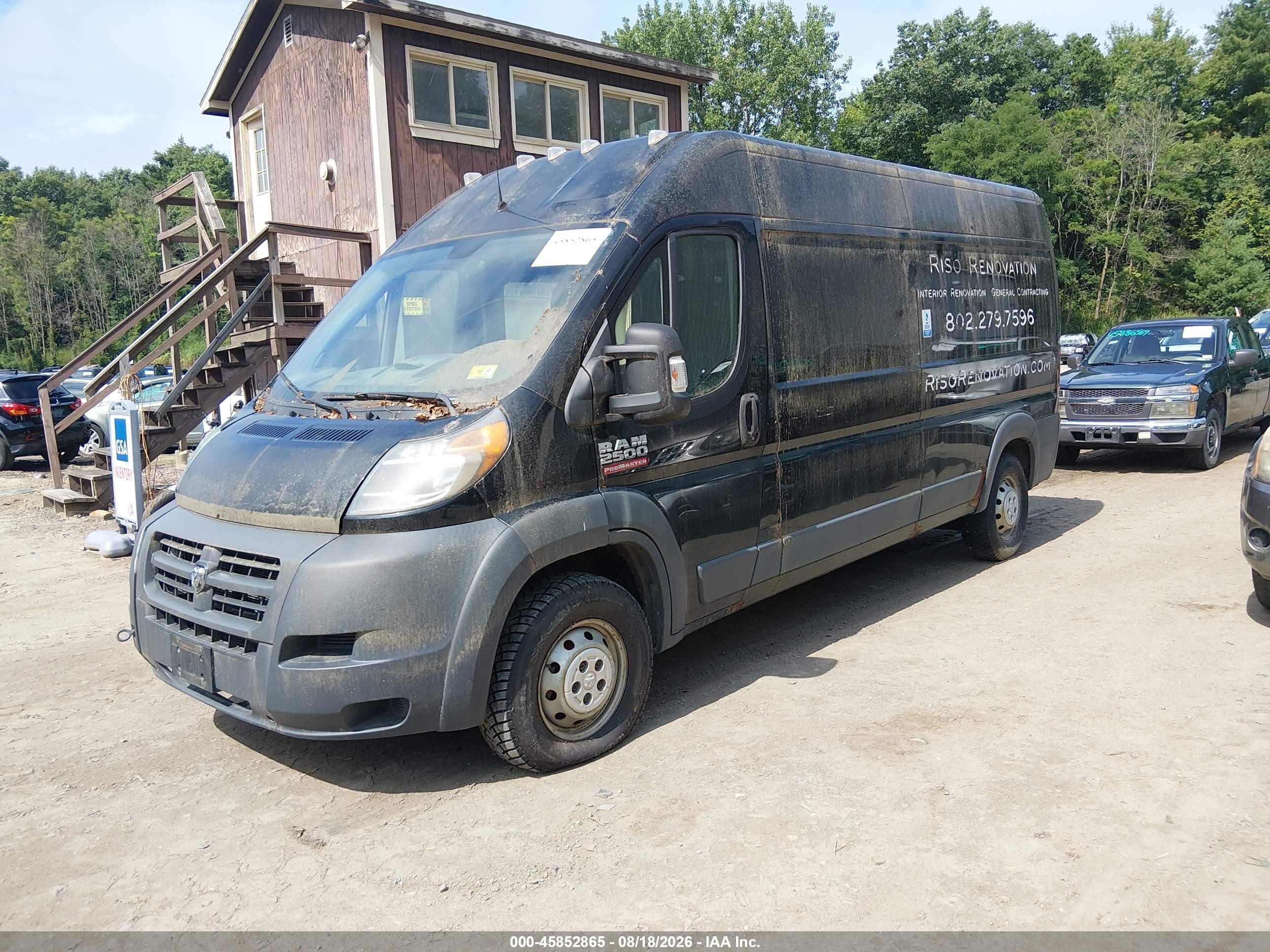 2014 Ram Promaster 2500 High Roof Черный vin: 3C6TRVDG4EE124012