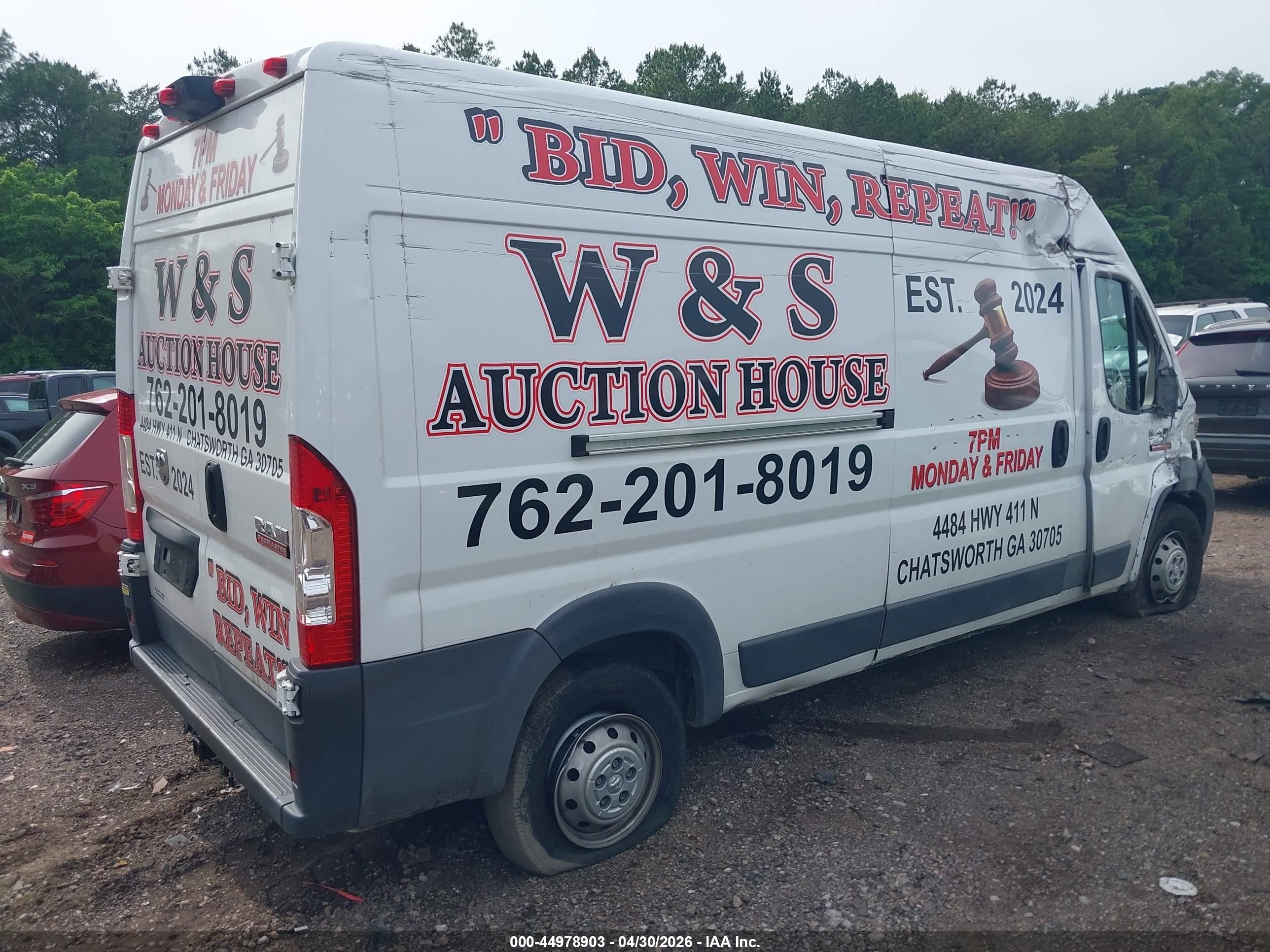 2018 Ram Promaster 2500 High Roof 159 Wb Белый vin: 3C6TRVDG4JE156467