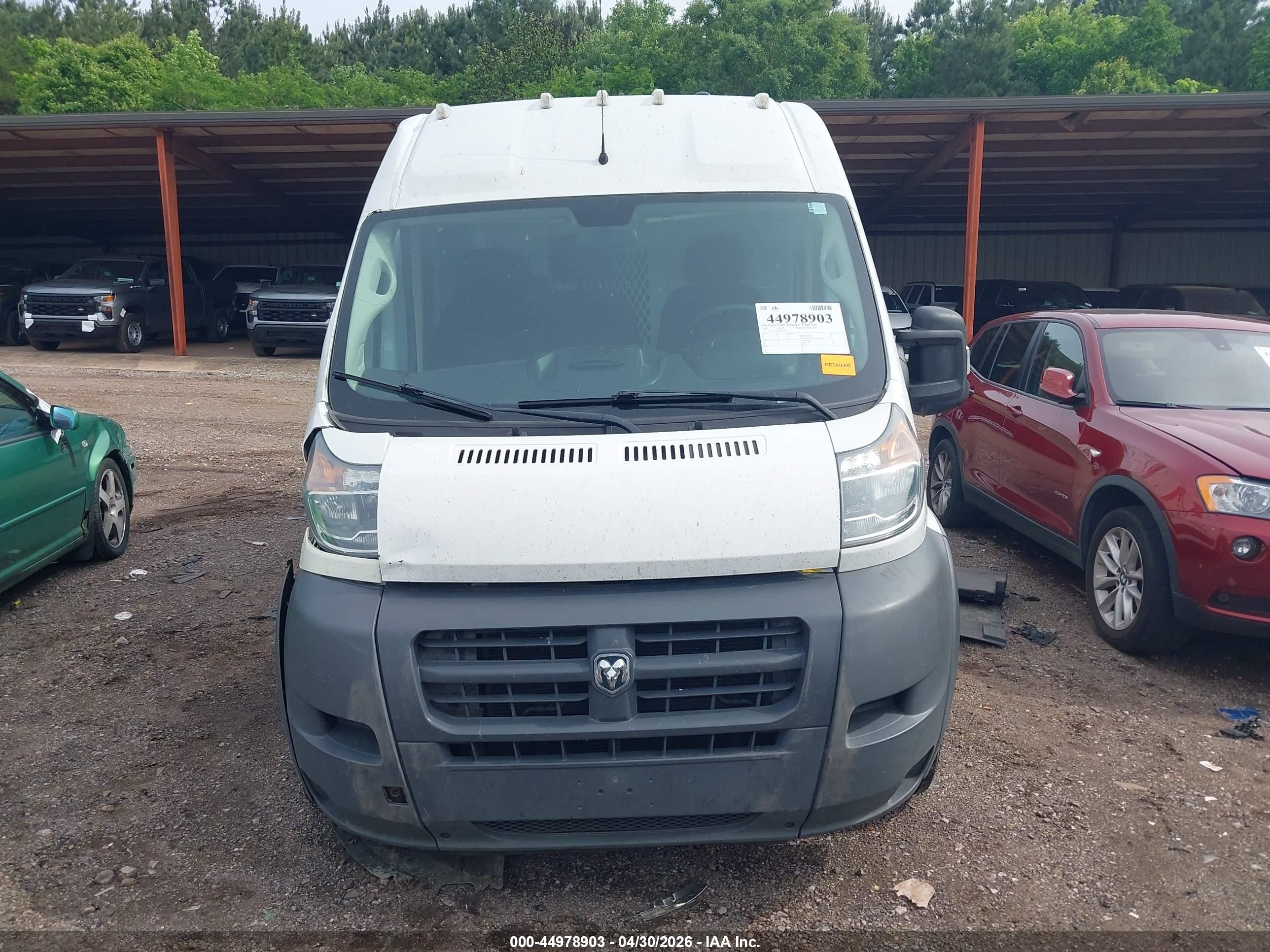 2018 Ram Promaster 2500 High Roof 159 Wb Белый vin: 3C6TRVDG4JE156467