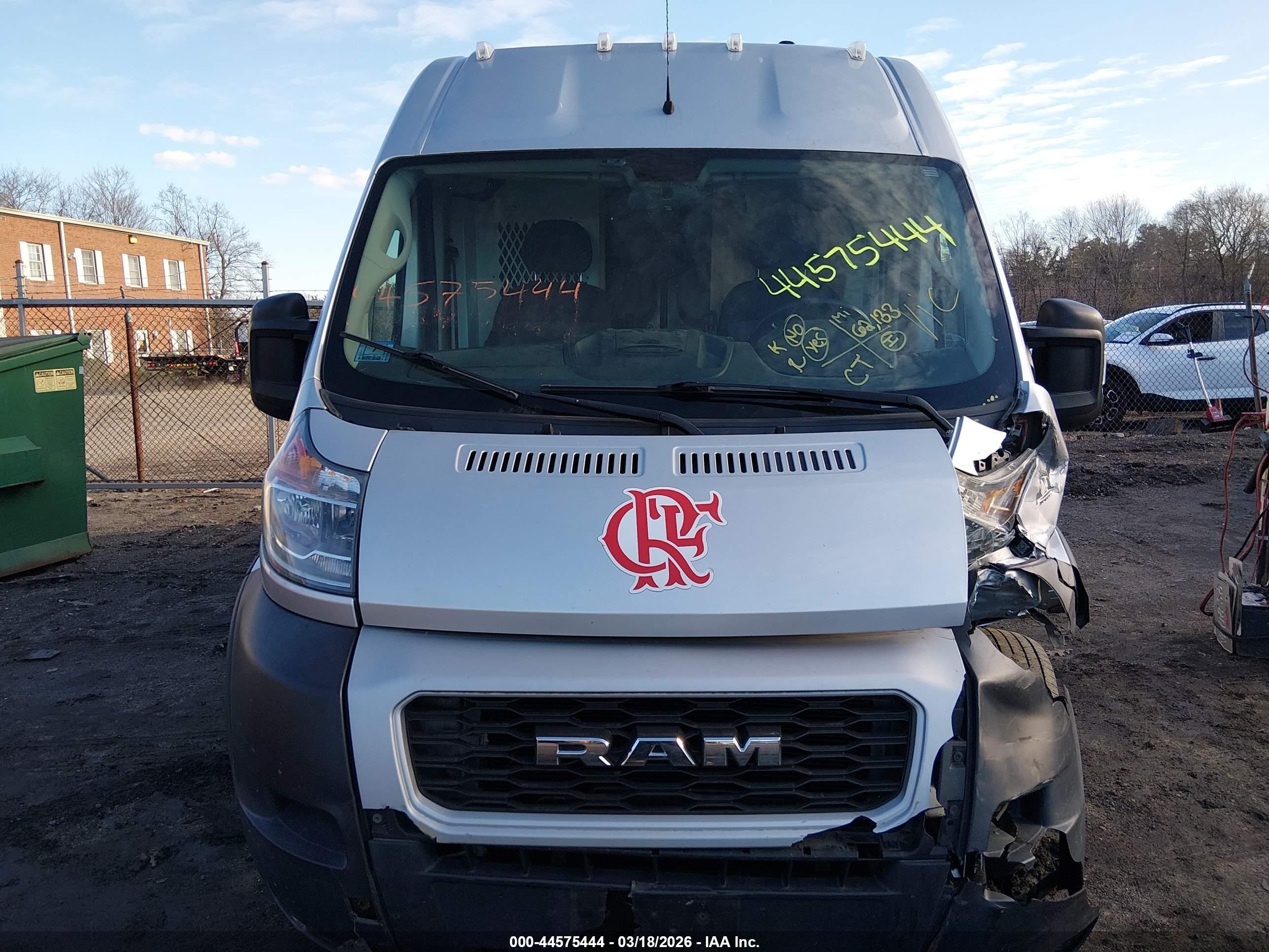 2019 Ram Promaster 2500 High Roof 159 Wb Silver vin: 3C6TRVDG5KE530831