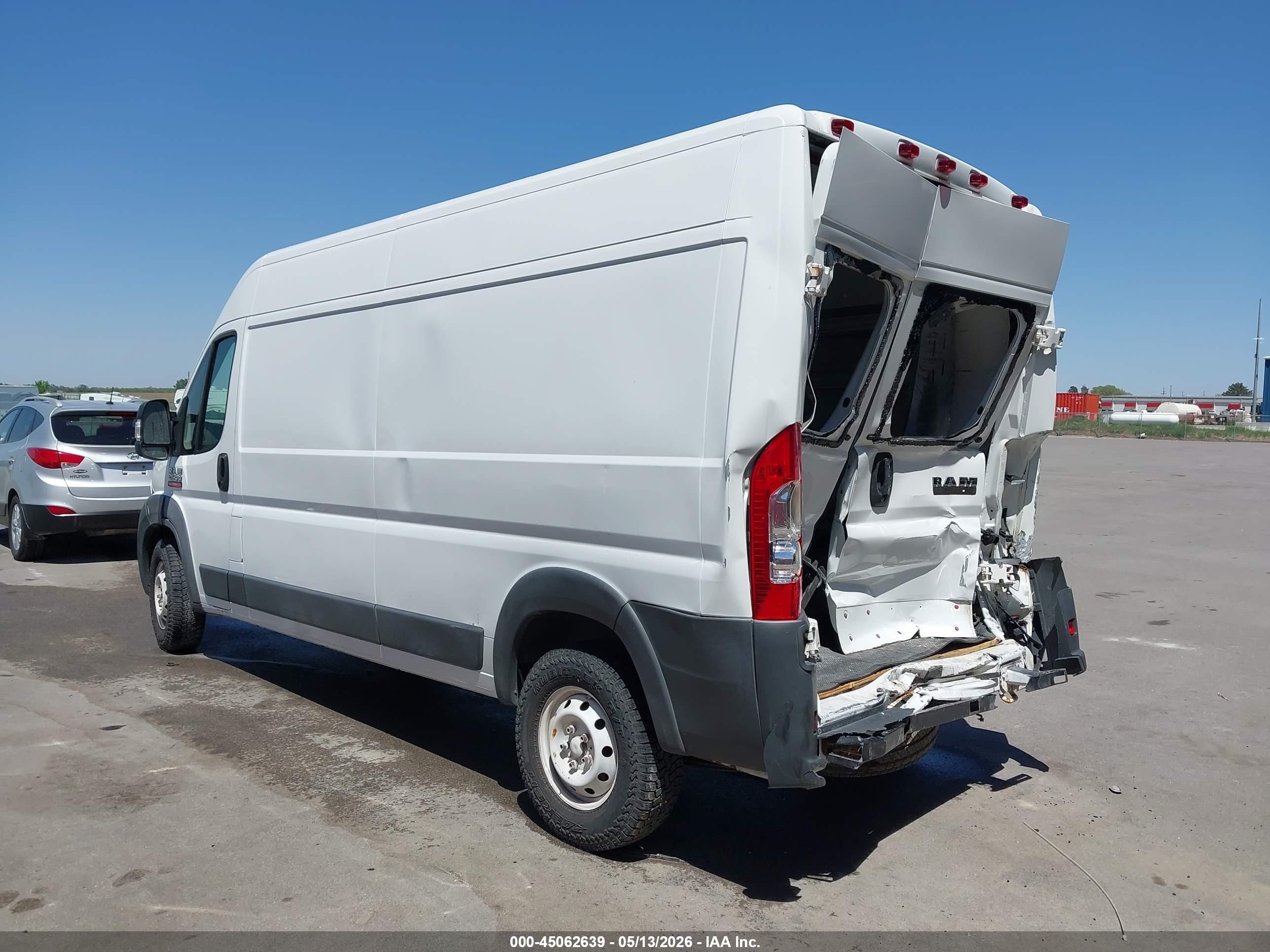 2017 Ram Promaster 2500 High Roof 159 Wb White vin: 3C6TRVDG7HE512615