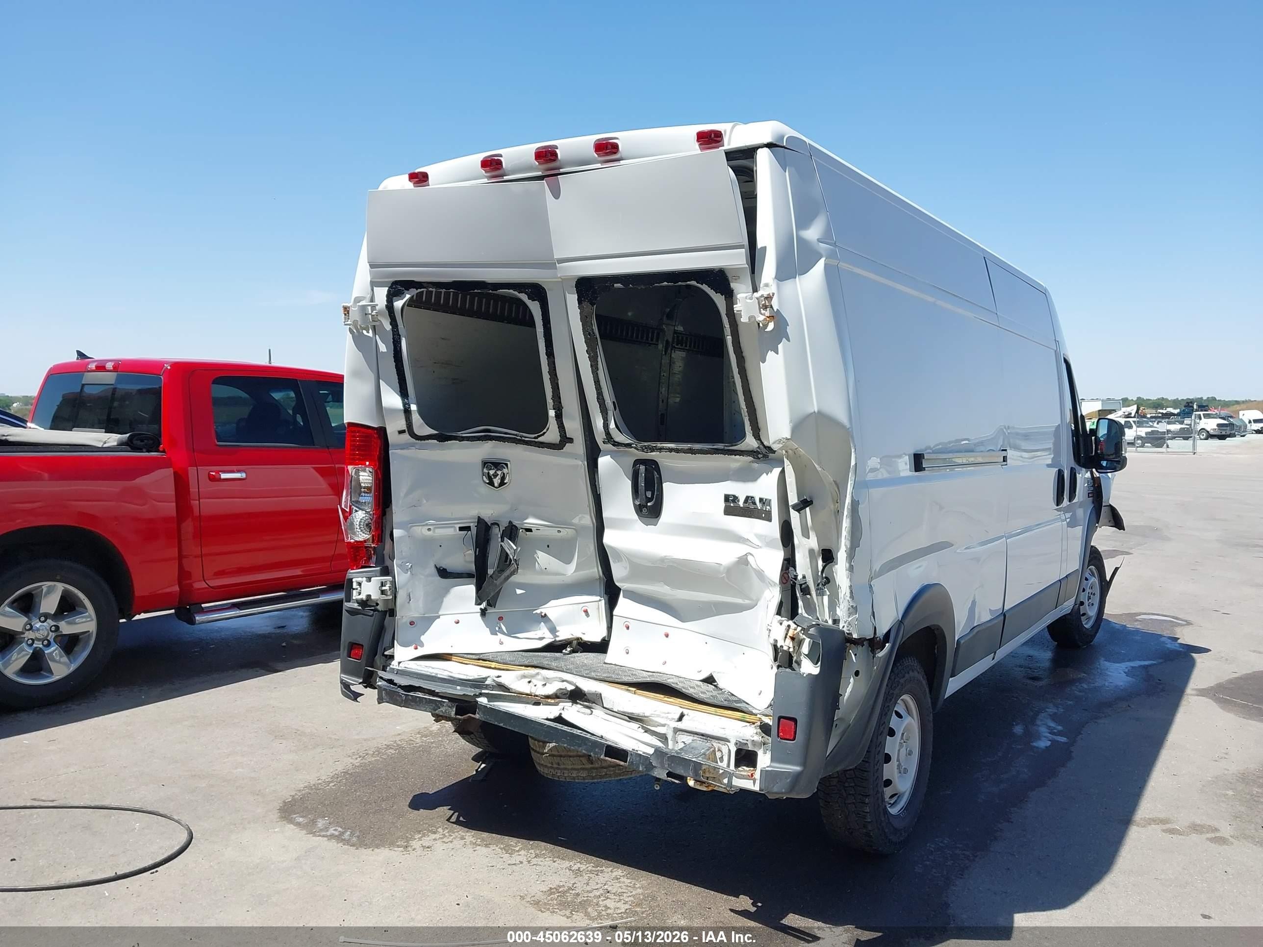 2017 Ram Promaster 2500 High Roof 159 Wb White vin: 3C6TRVDG7HE512615