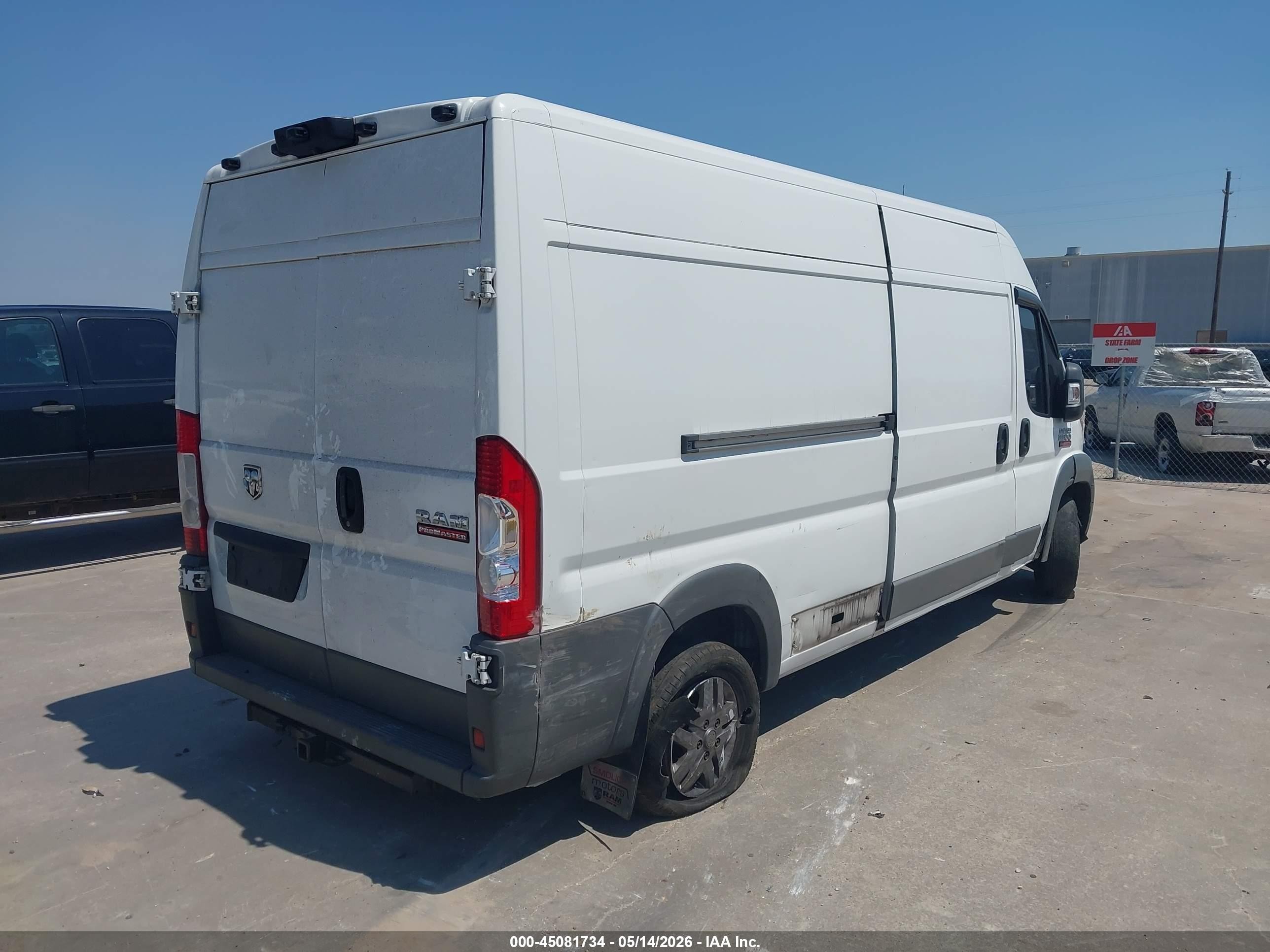 2014 Ram Promaster 2500 High Roof White vin: 3C6TRVDG8EE107052