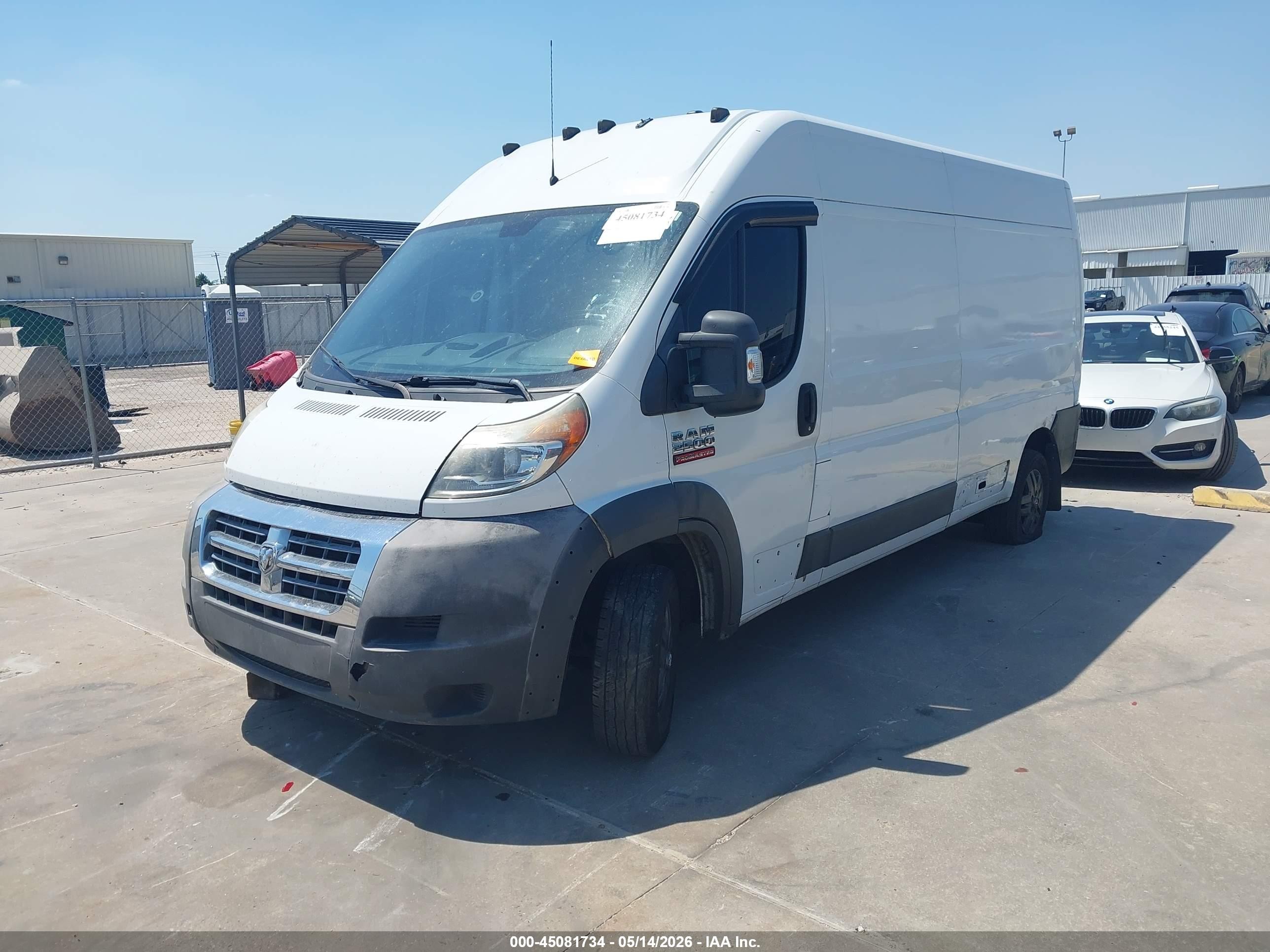 2014 Ram Promaster 2500 High Roof White vin: 3C6TRVDG8EE107052