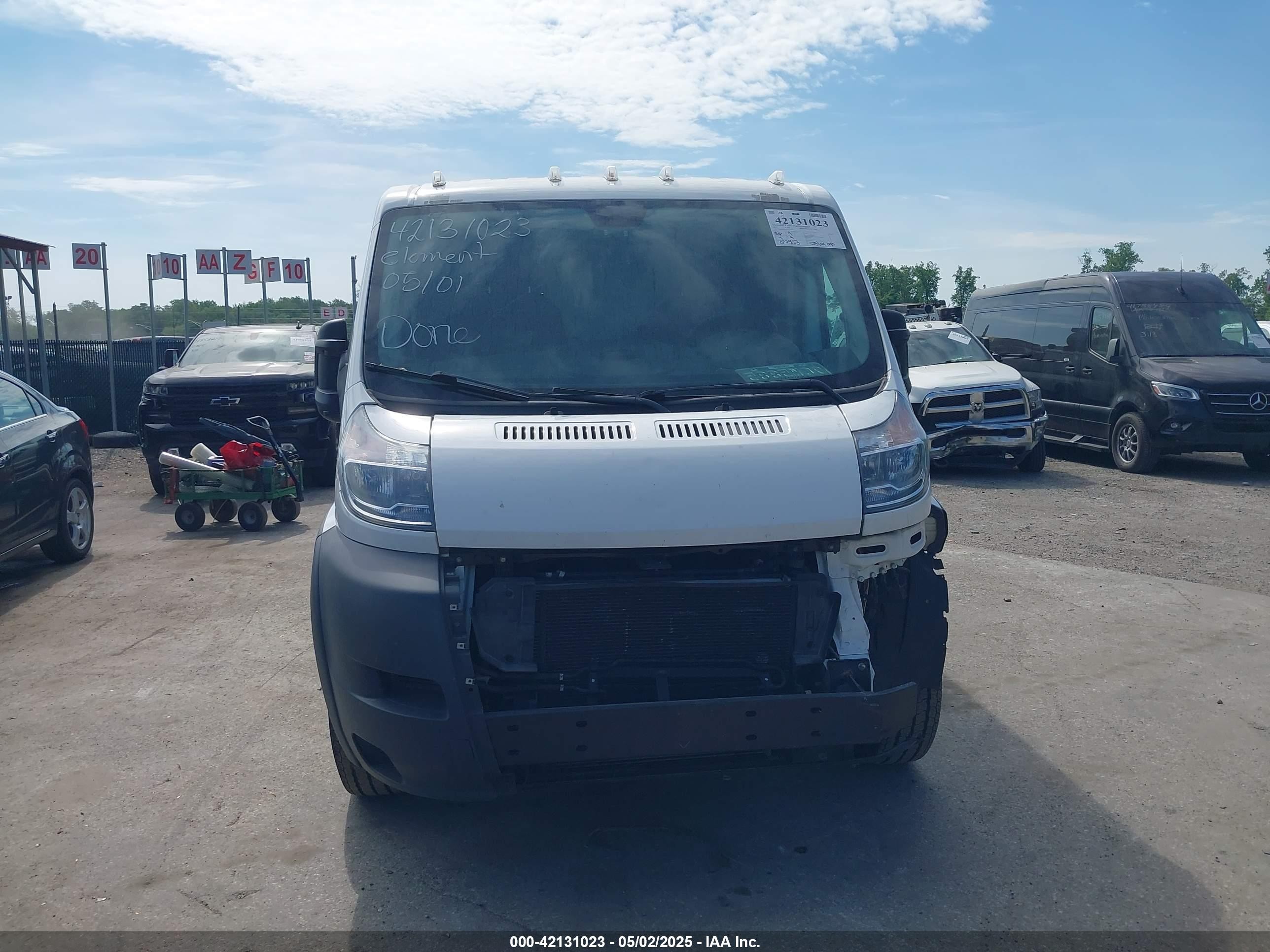 2017 Ram Promaster 1500 Low Roof 118 Wb Белый vin: 3C6TRVNG7HE532572