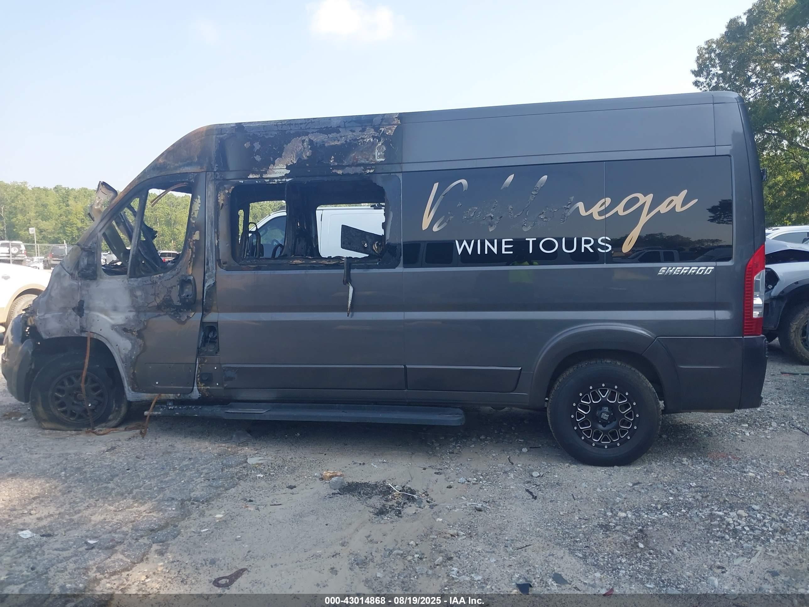 2015 Ram Promaster 2500 Window Van High Roof Серый vin: 3C6TRVPG4FE508692