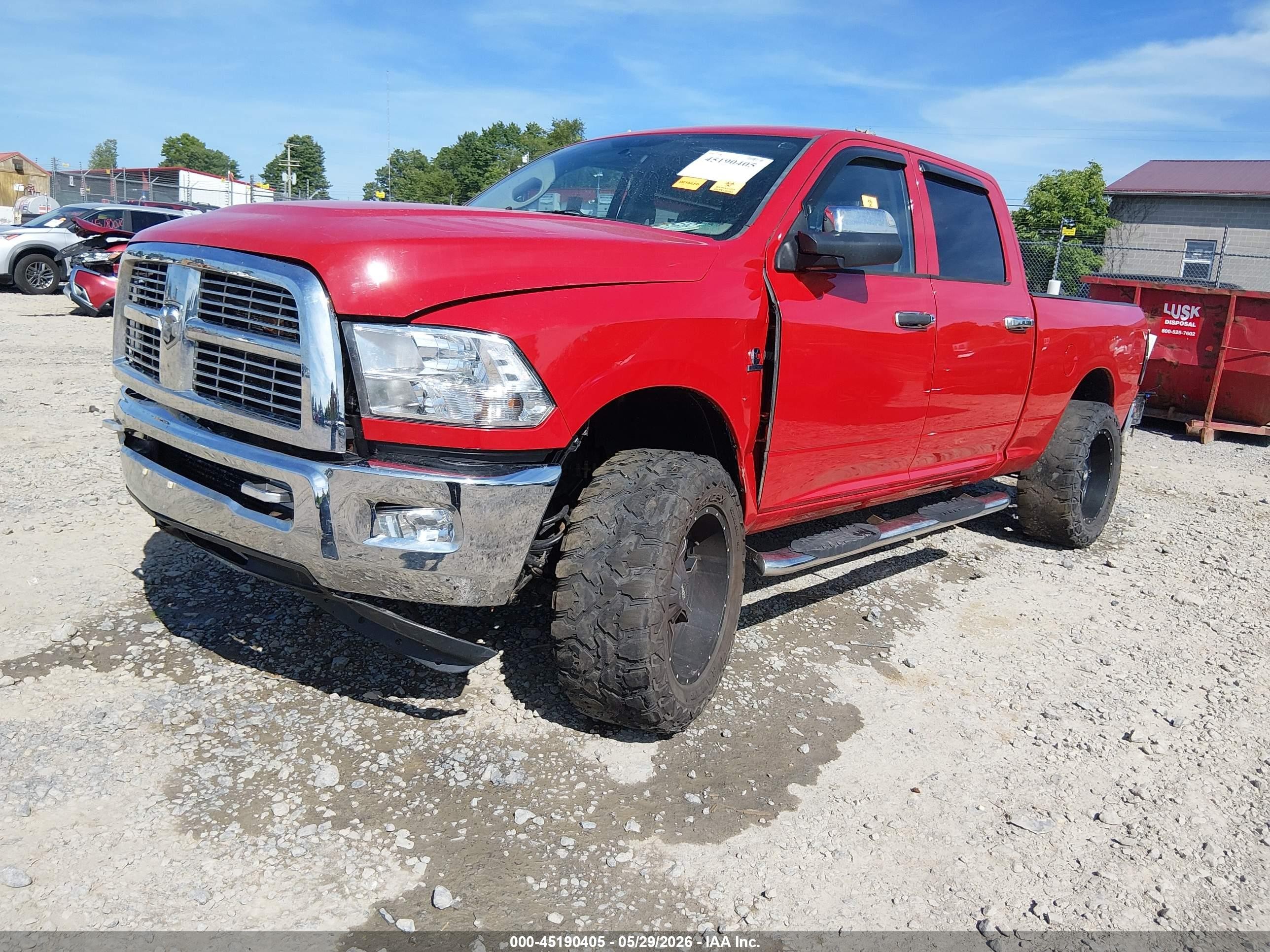 2012 Ram 2500 St Red vin: 3C6UD5CLXCG272345