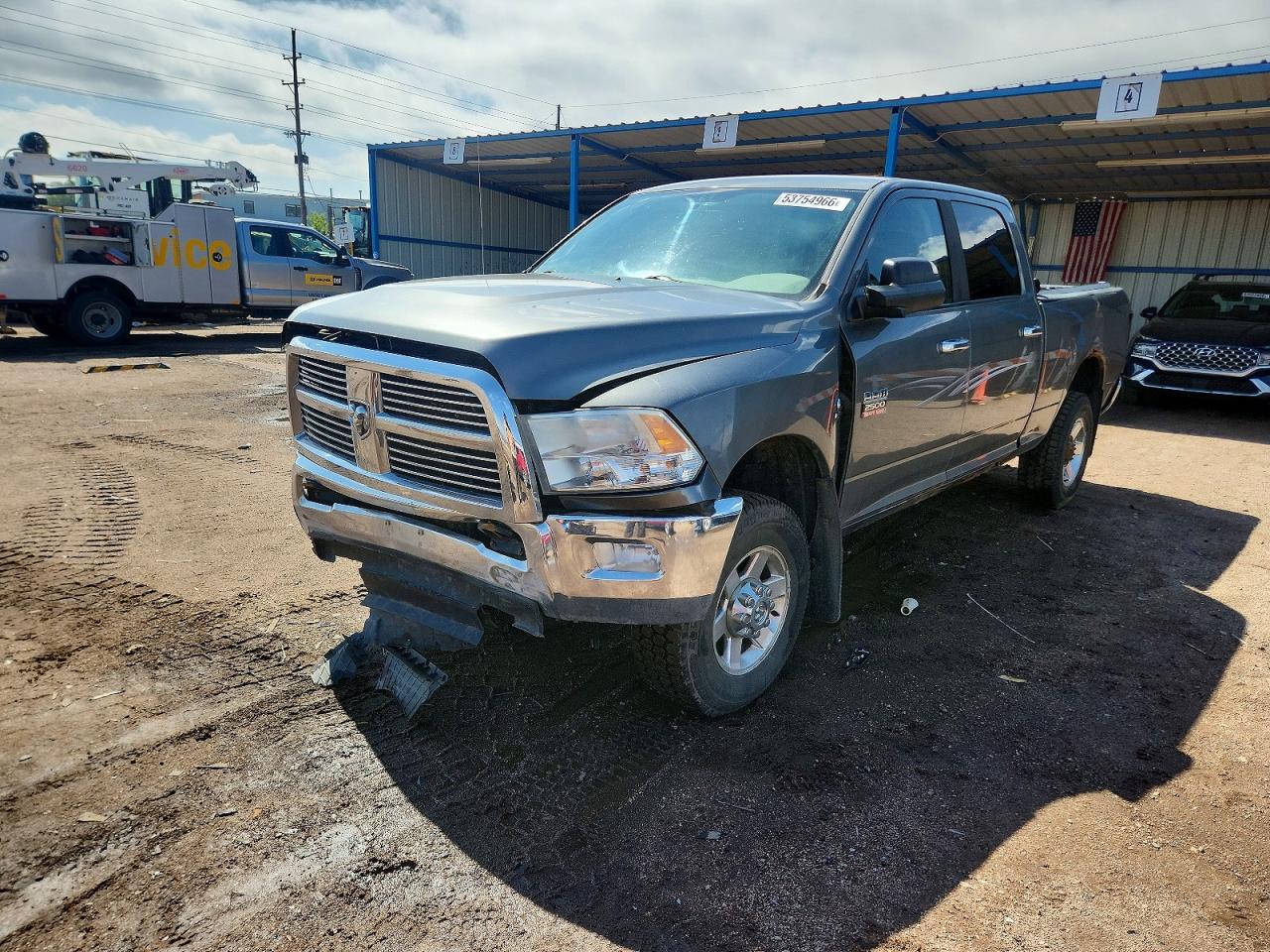 2012 Dodge Ram 2500 Slt Gray vin: 3C6UD5DL0CG101103