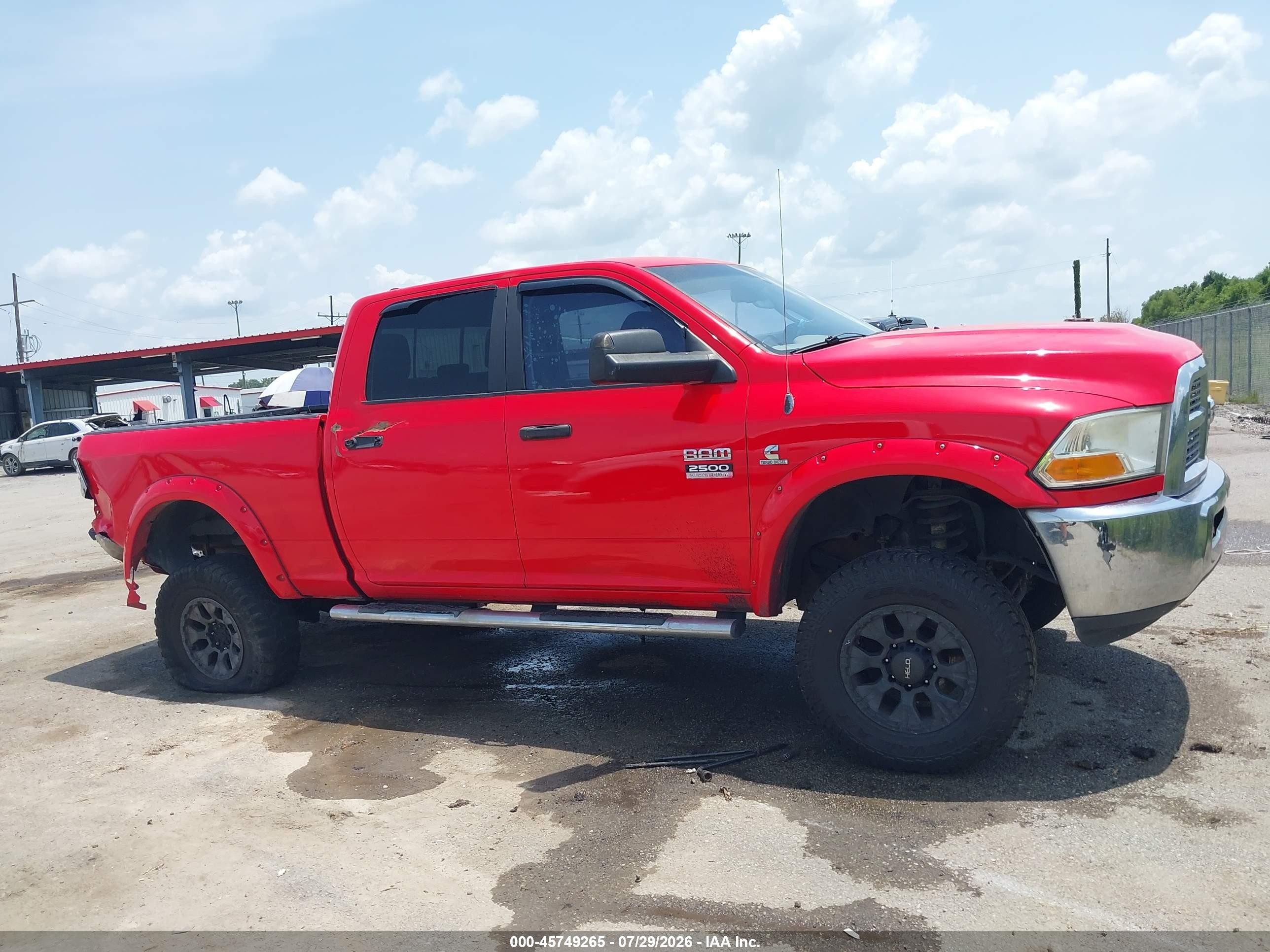2012 Ram 2500 Slt Red vin: 3C6UD5DL1CG126012