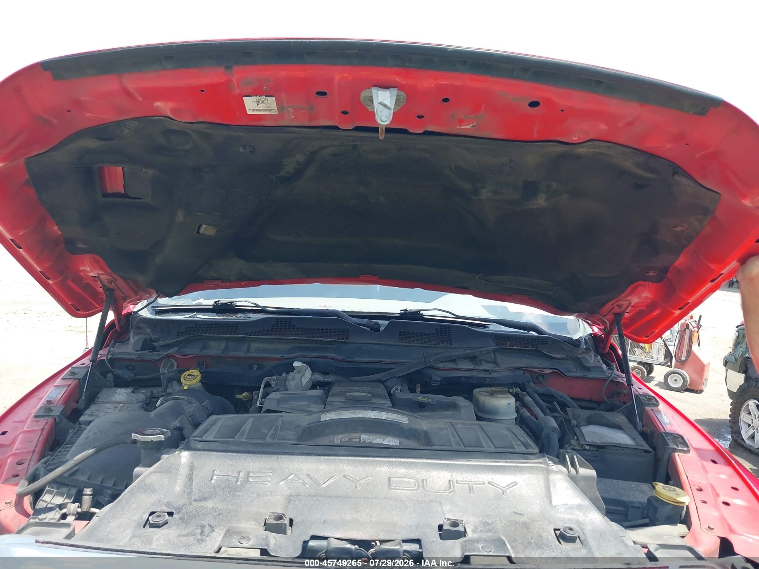 2012 Ram 2500 Slt Red vin: 3C6UD5DL1CG126012