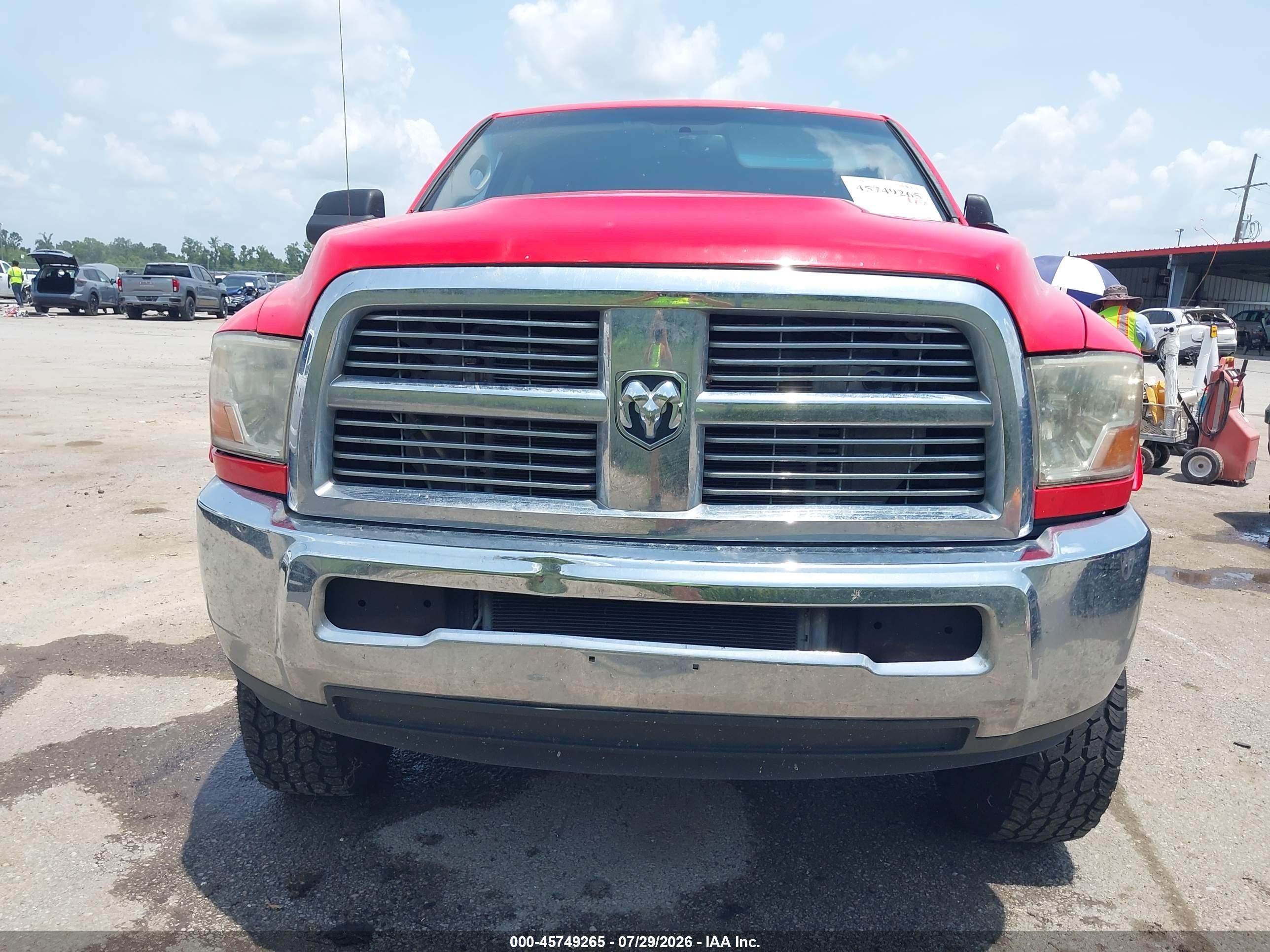 2012 Ram 2500 Slt Red vin: 3C6UD5DL1CG126012