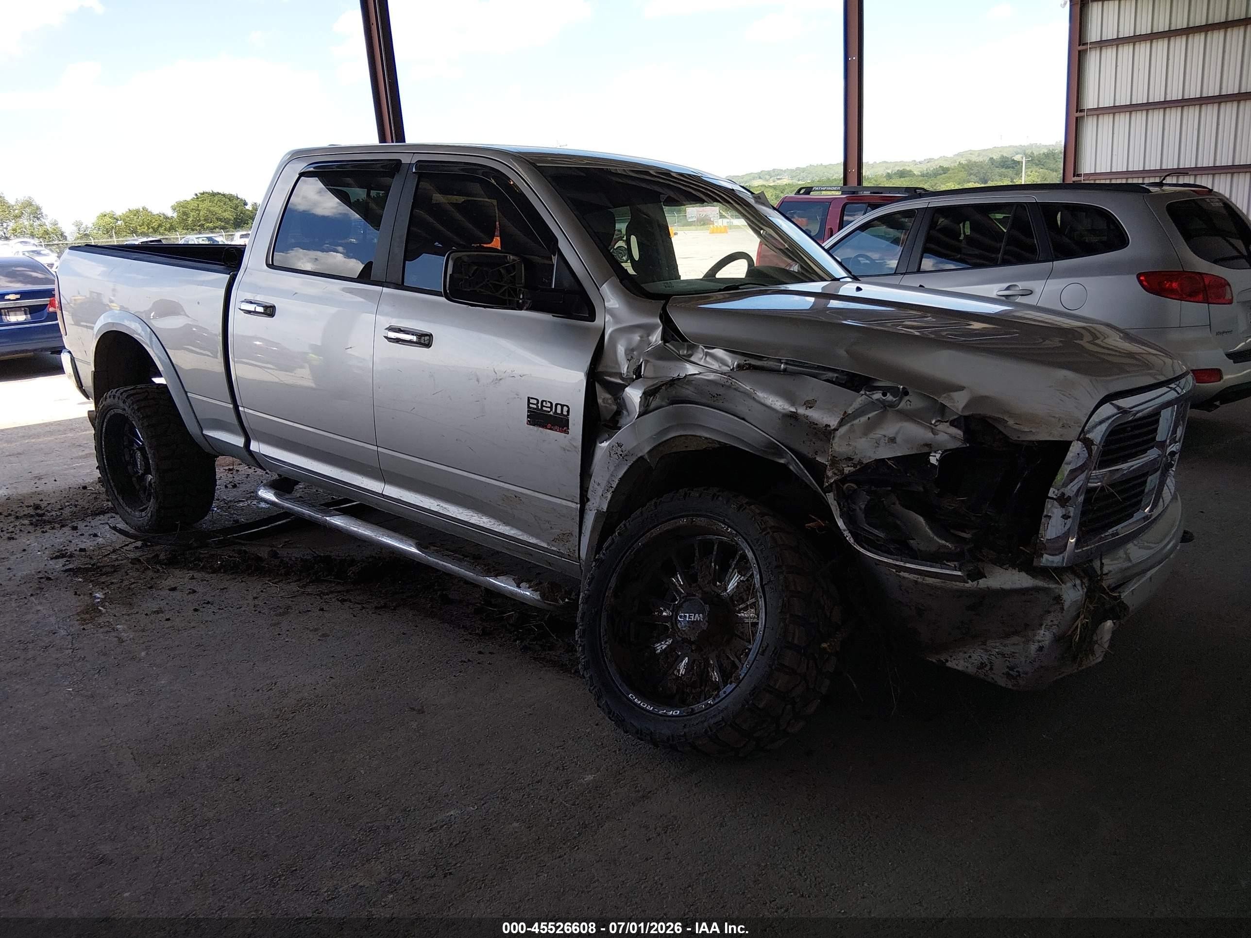 2012 Ram 2500 Slt Серебряный vin: 3C6UD5DL3CG259337