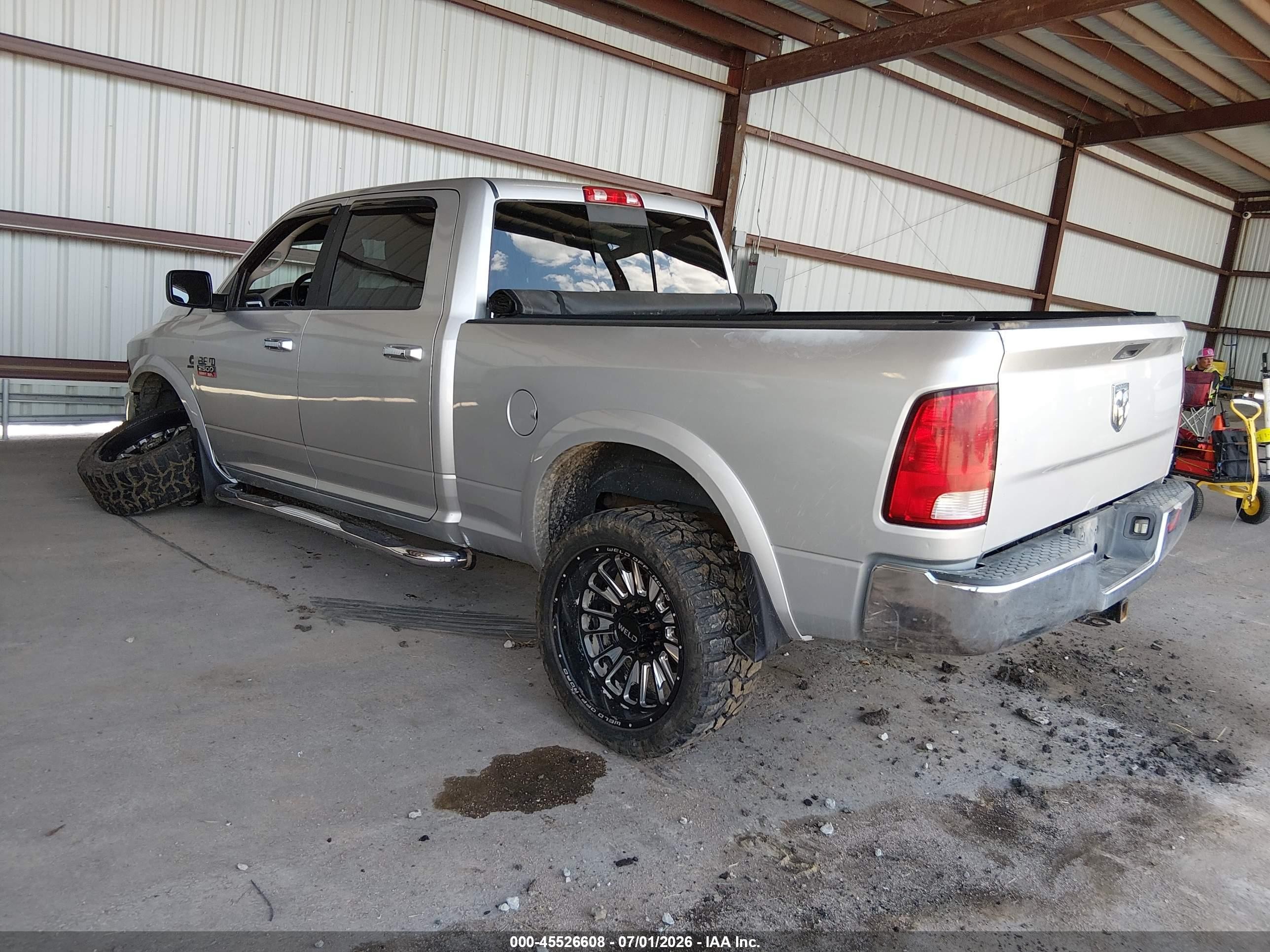 2012 Ram 2500 Slt Серебряный vin: 3C6UD5DL3CG259337