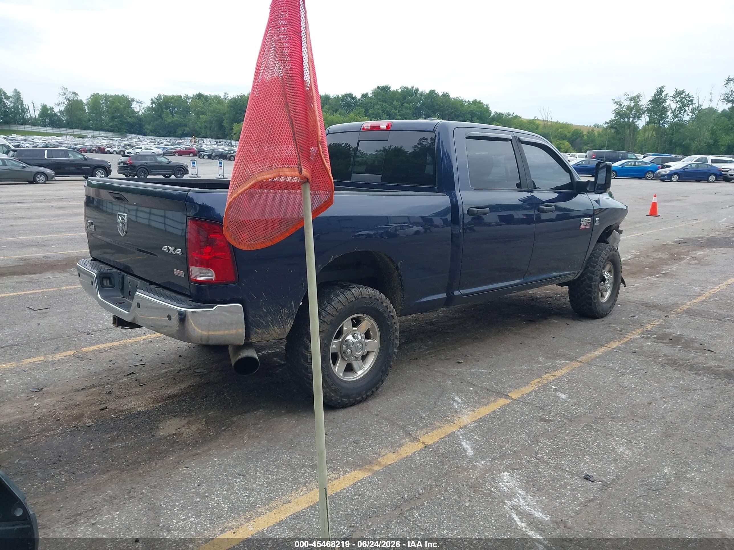 2012 Ram 2500 Big Horn Синий vin: 3C6UD5DL6CG233248