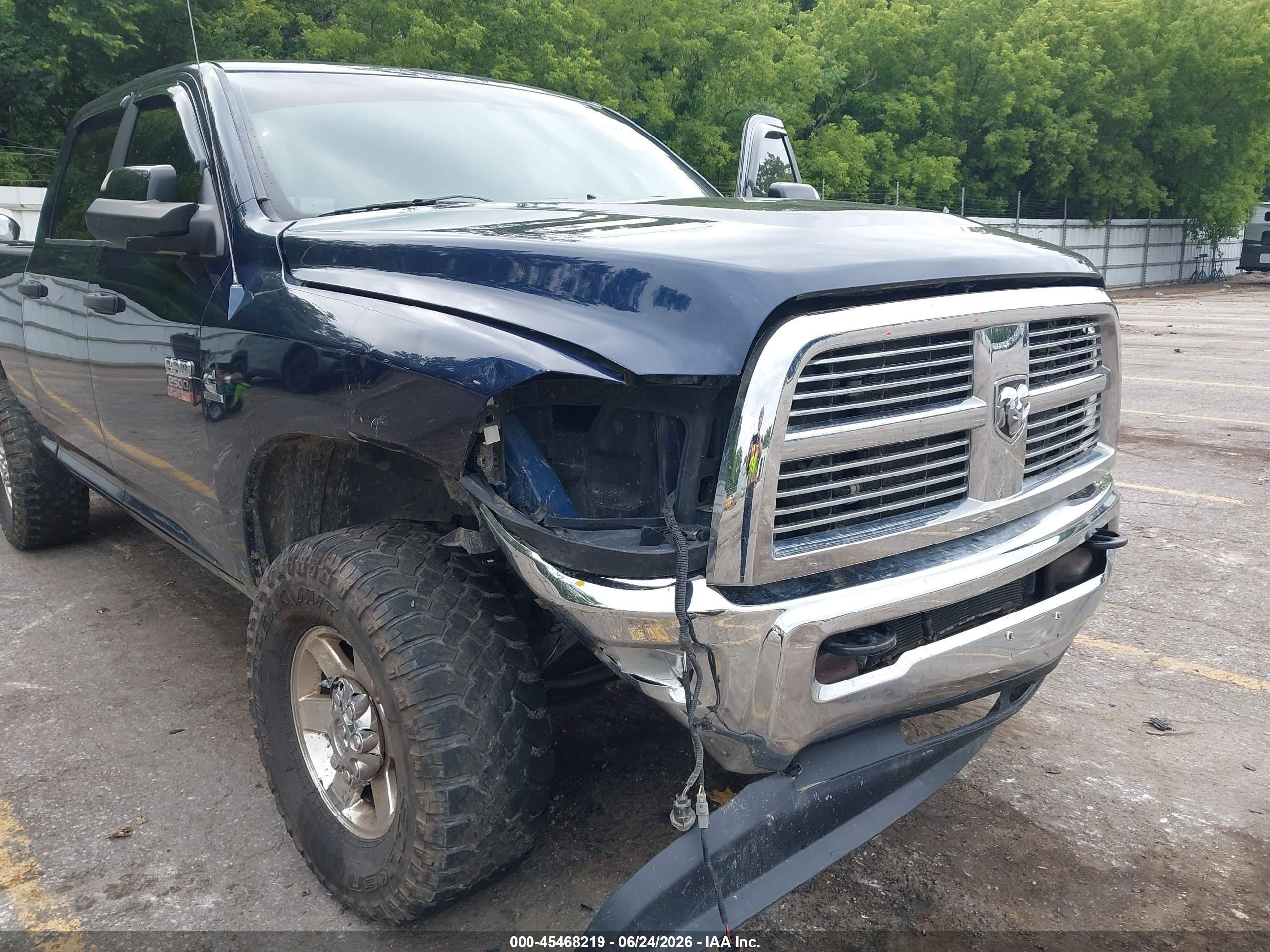 2012 Ram 2500 Big Horn Синий vin: 3C6UD5DL6CG233248