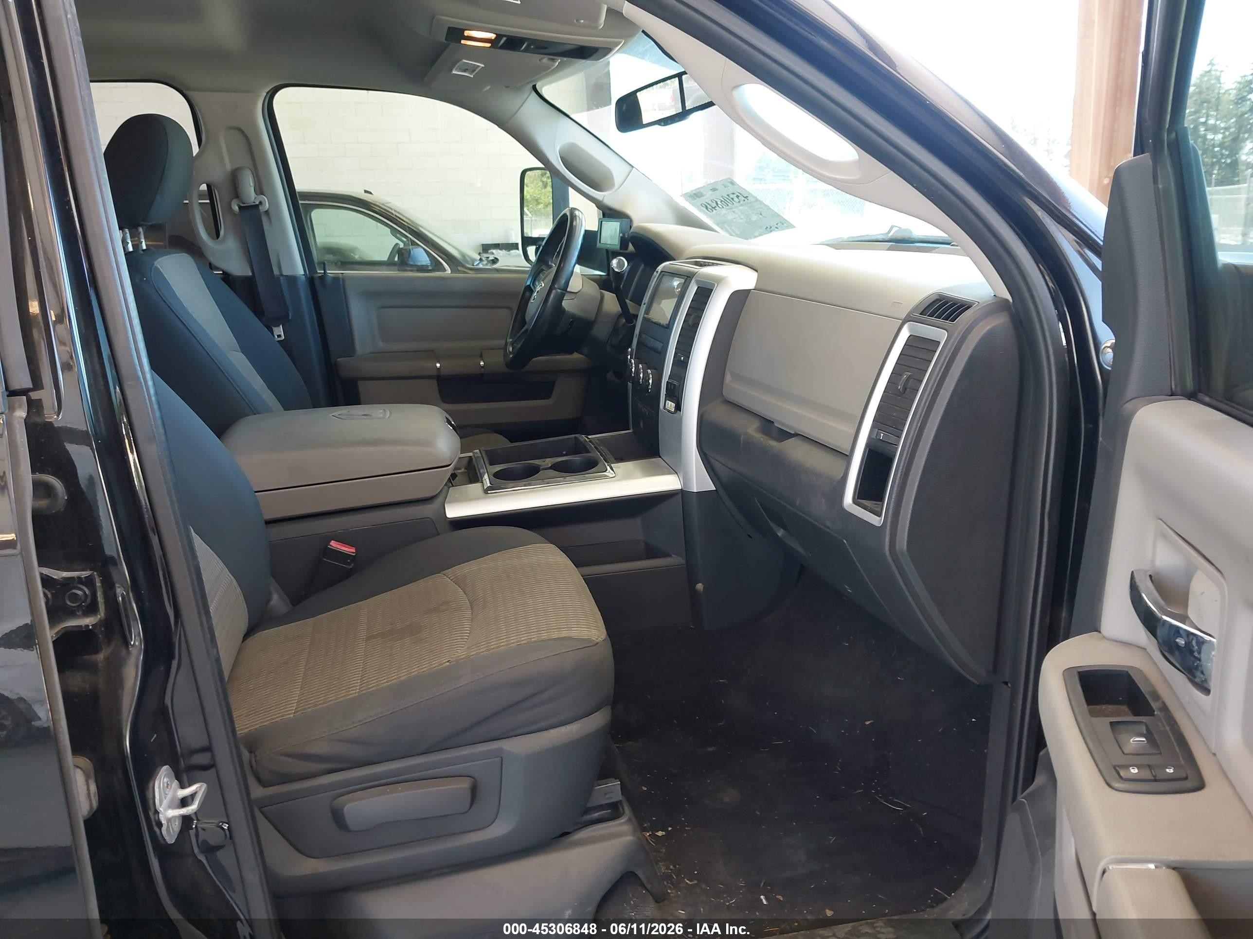 2012 Ram 2500 Slt Black vin: 3C6UD5DL7CG127956