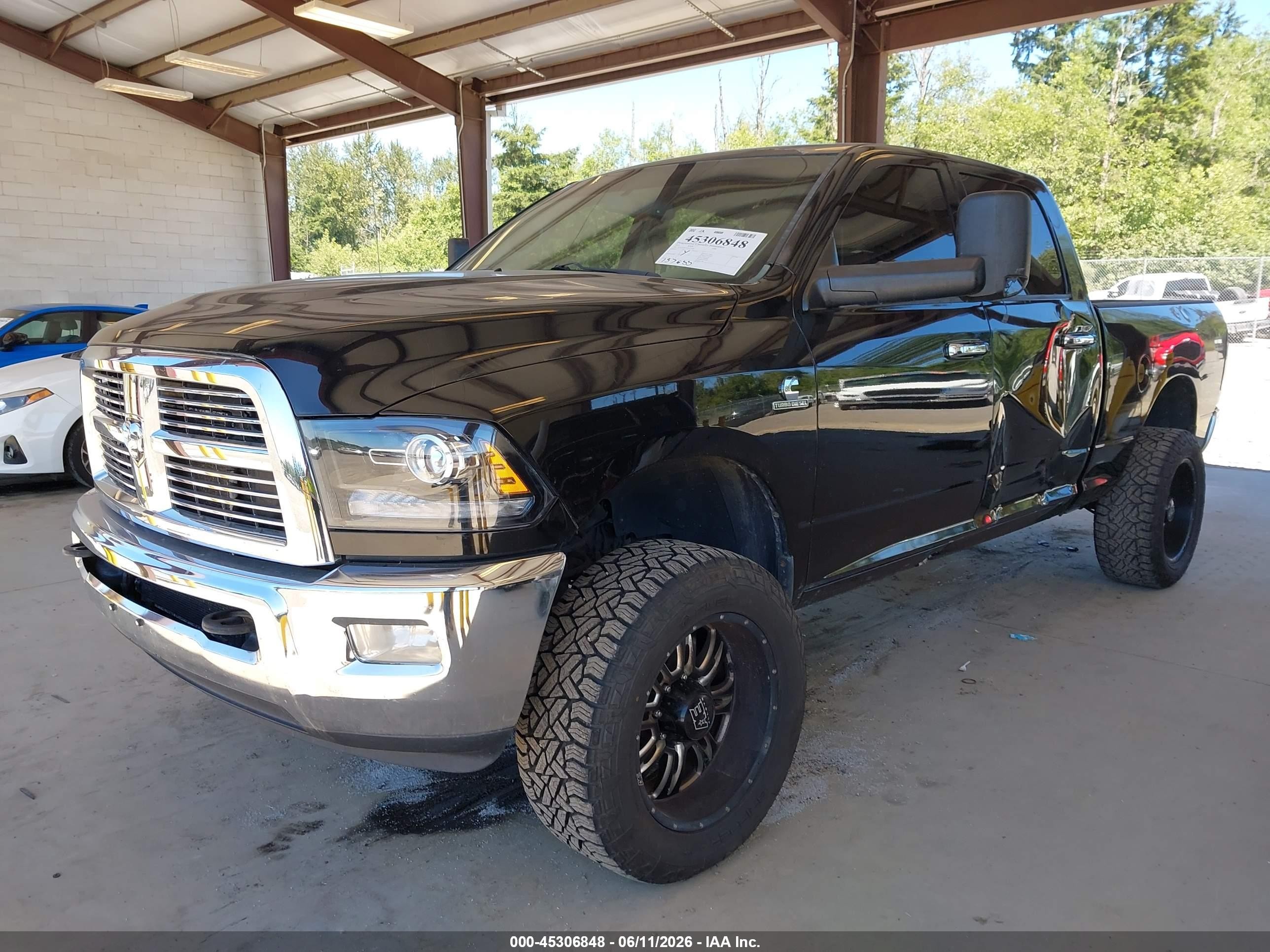 2012 Ram 2500 Slt Black vin: 3C6UD5DL7CG127956