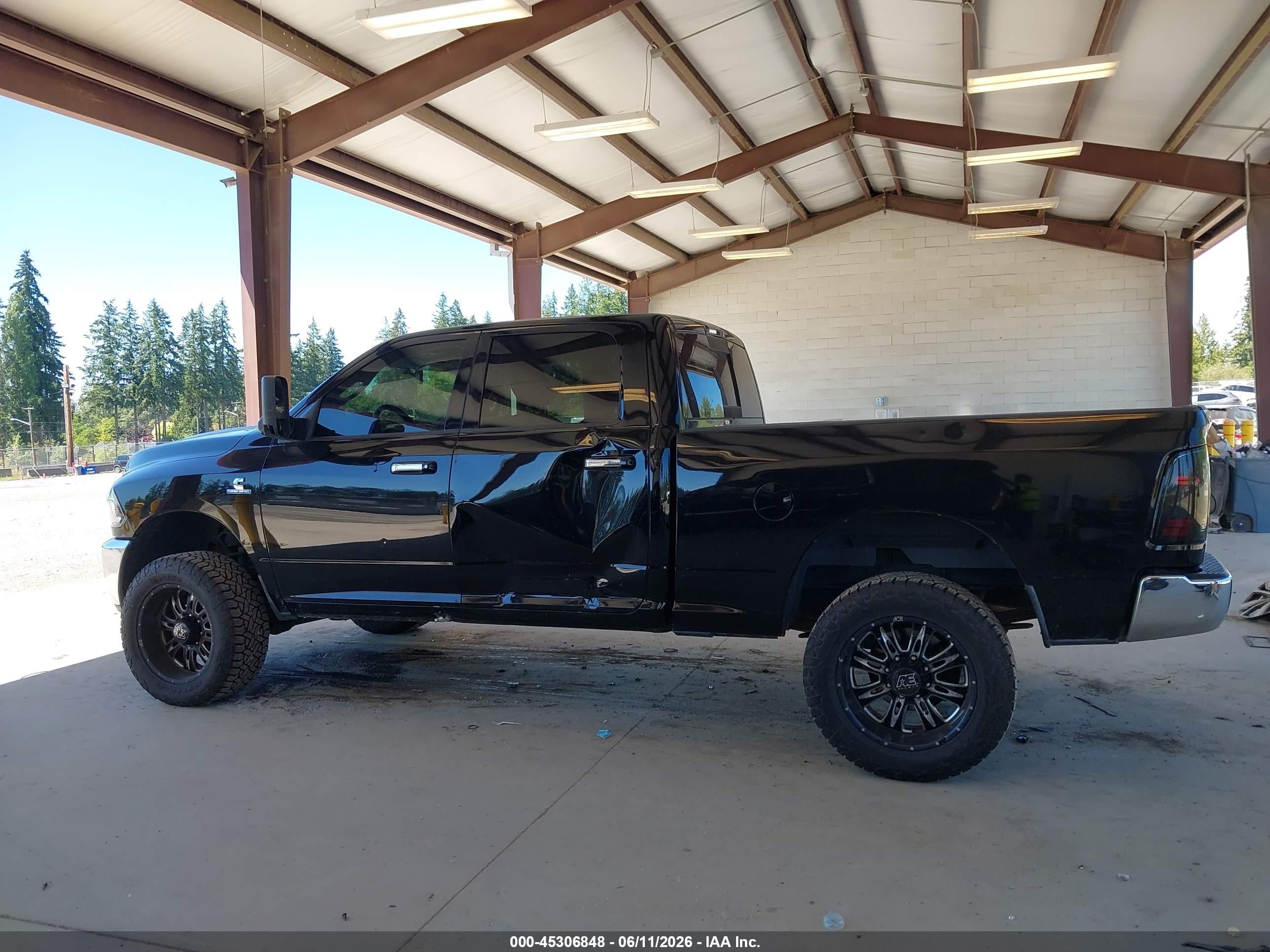 2012 Ram 2500 Slt Black vin: 3C6UD5DL7CG127956
