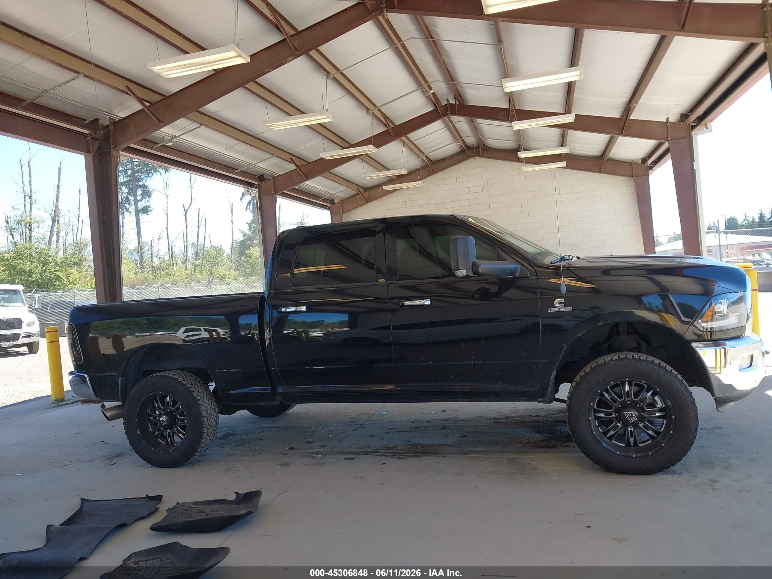 2012 Ram 2500 Slt Black vin: 3C6UD5DL7CG127956