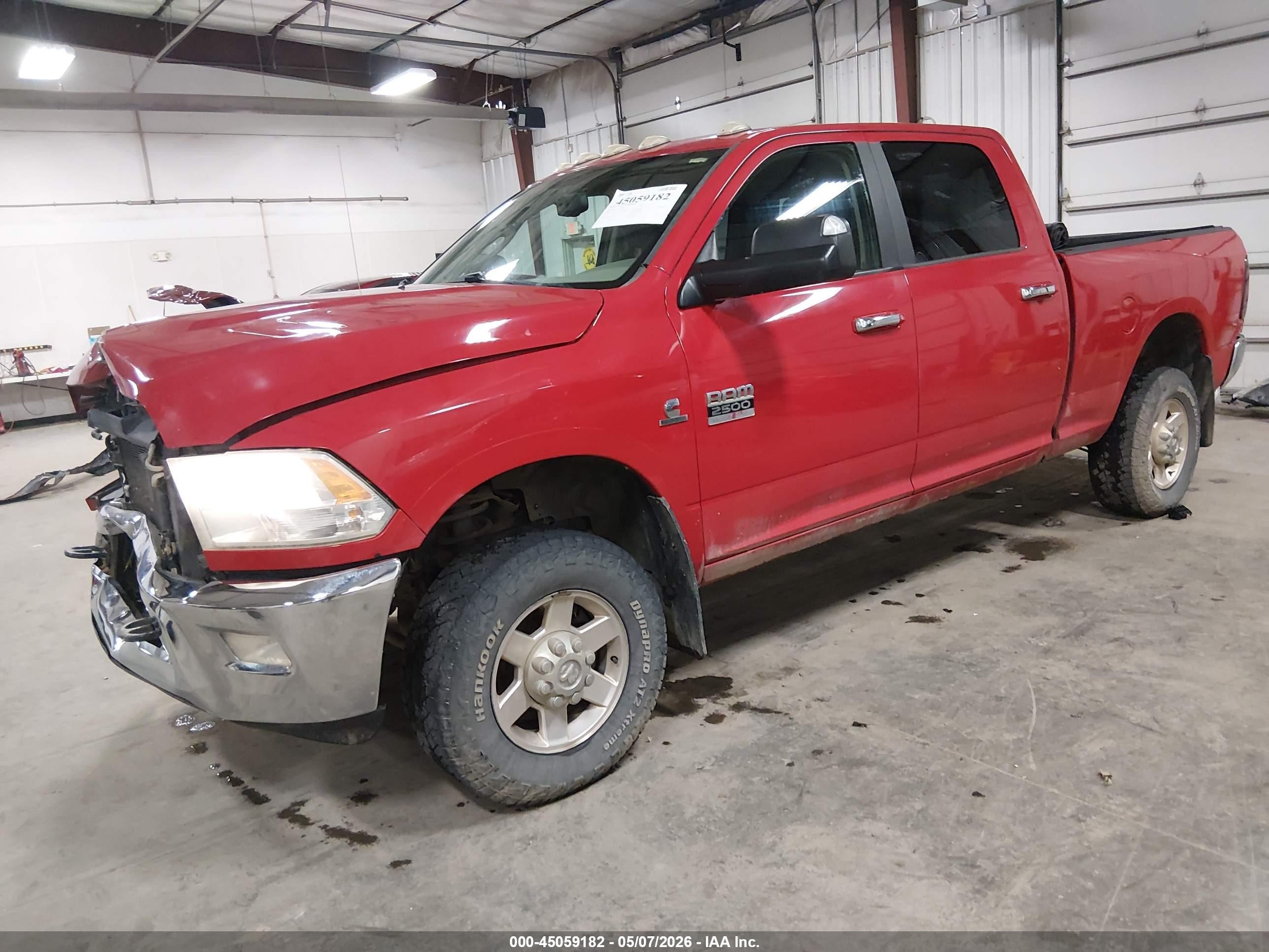 2012 Ram 2500 Slt Красный vin: 3C6UD5DL8CG127982