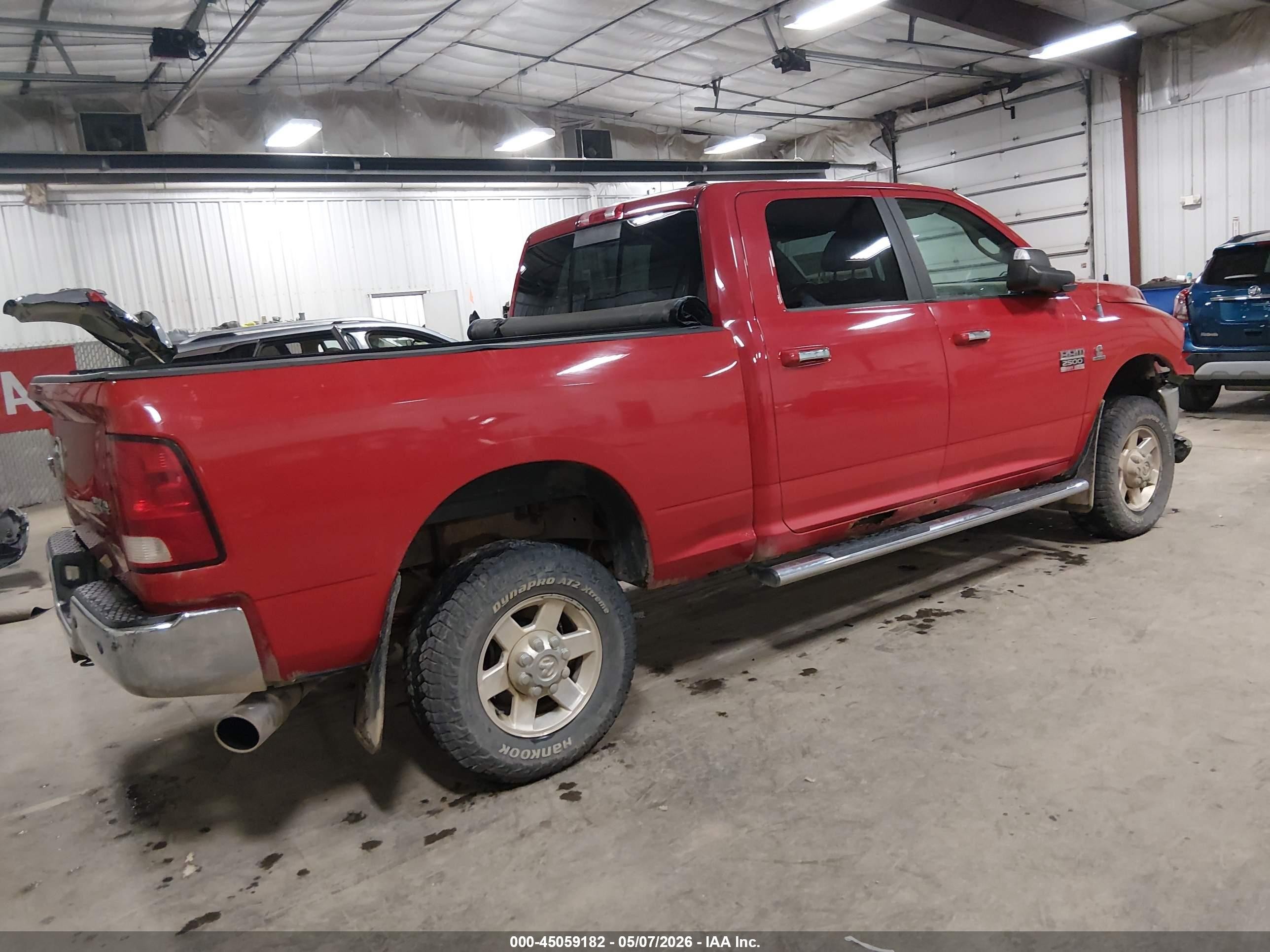 2012 Ram 2500 Slt Красный vin: 3C6UD5DL8CG127982