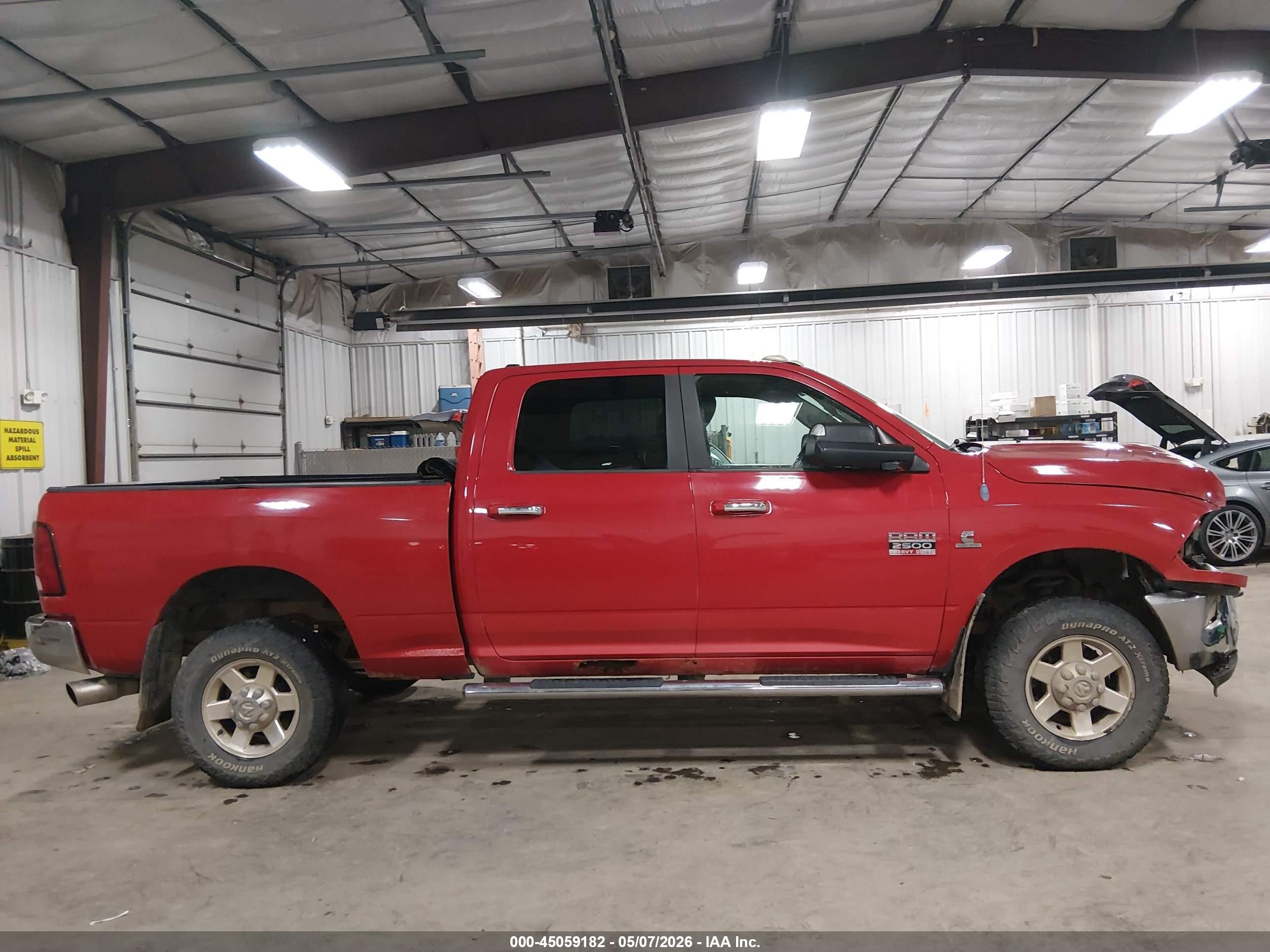 2012 Ram 2500 Slt Красный vin: 3C6UD5DL8CG127982
