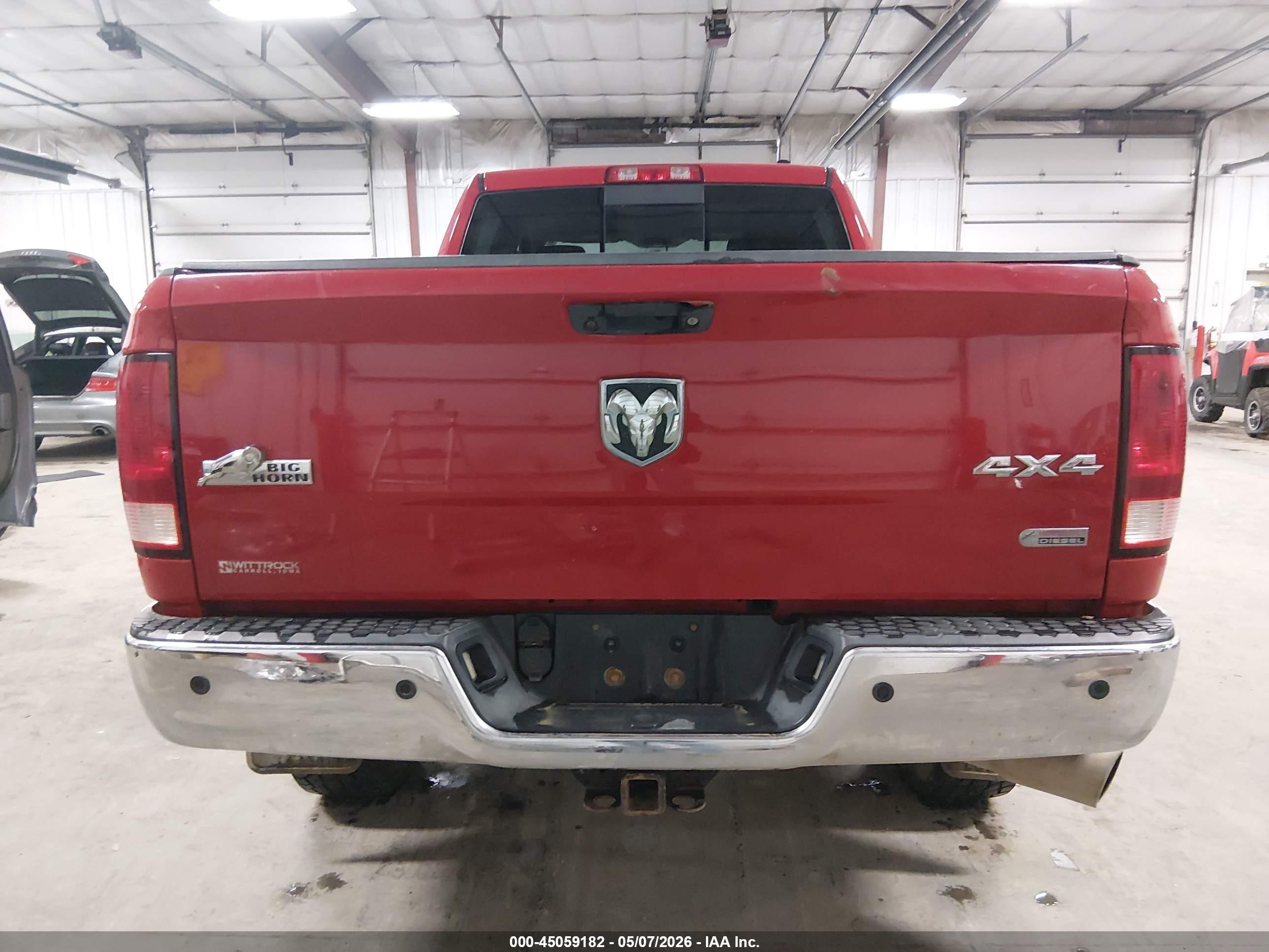 2012 Ram 2500 Slt Красный vin: 3C6UD5DL8CG127982
