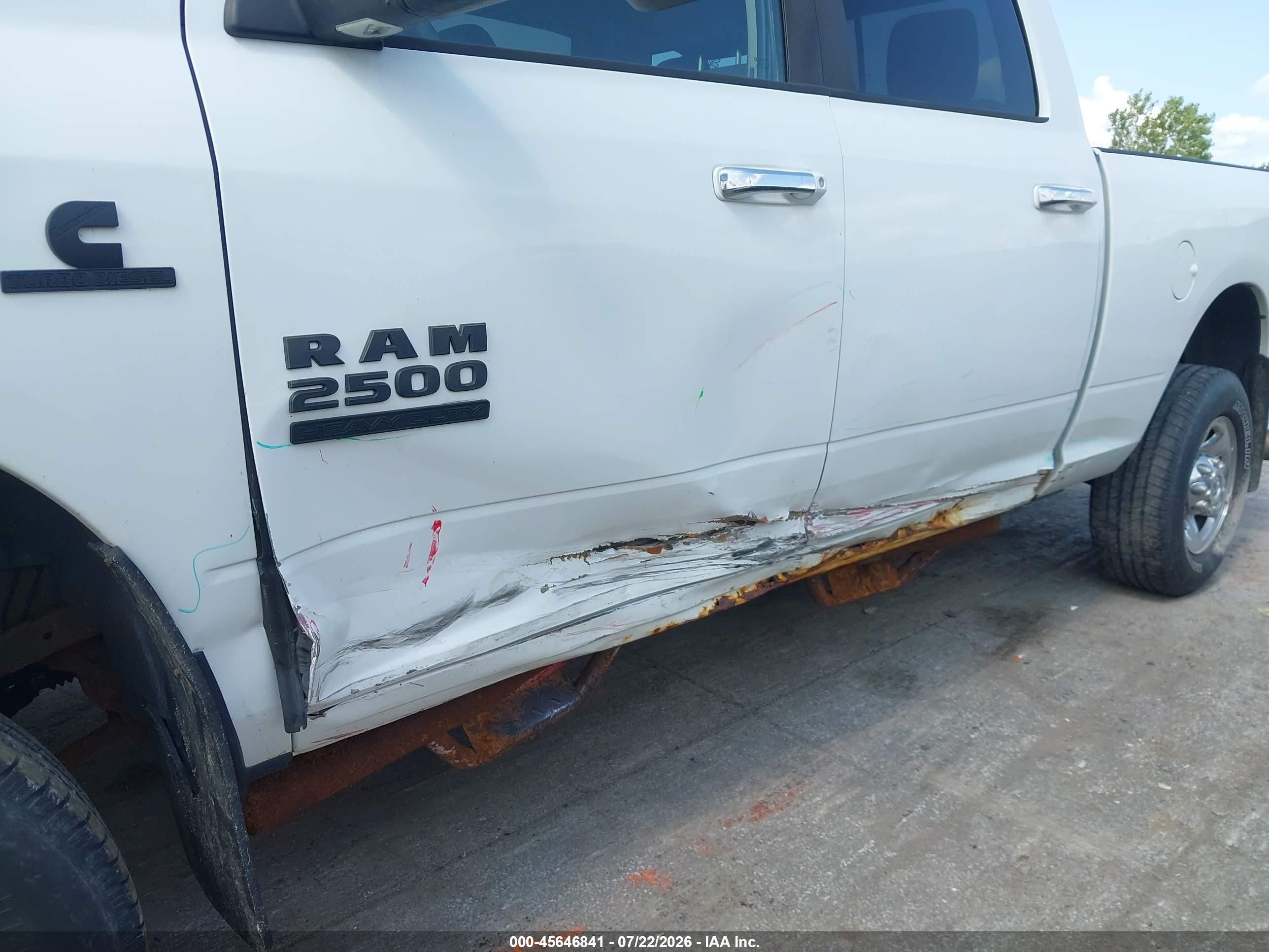 2012 Ram 2500 Slt White vin: 3C6UD5DL8CG211526