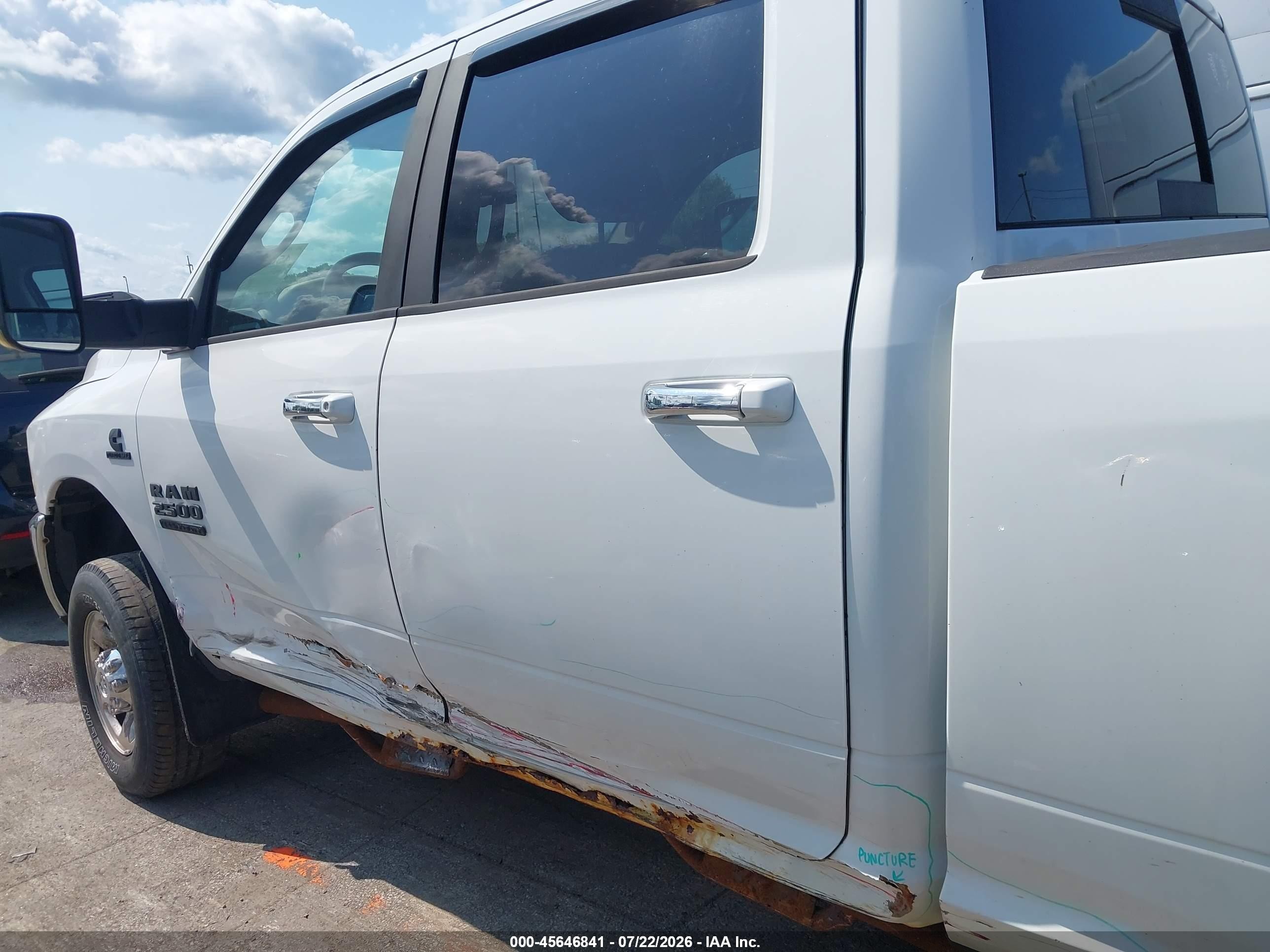 2012 Ram 2500 Slt White vin: 3C6UD5DL8CG211526