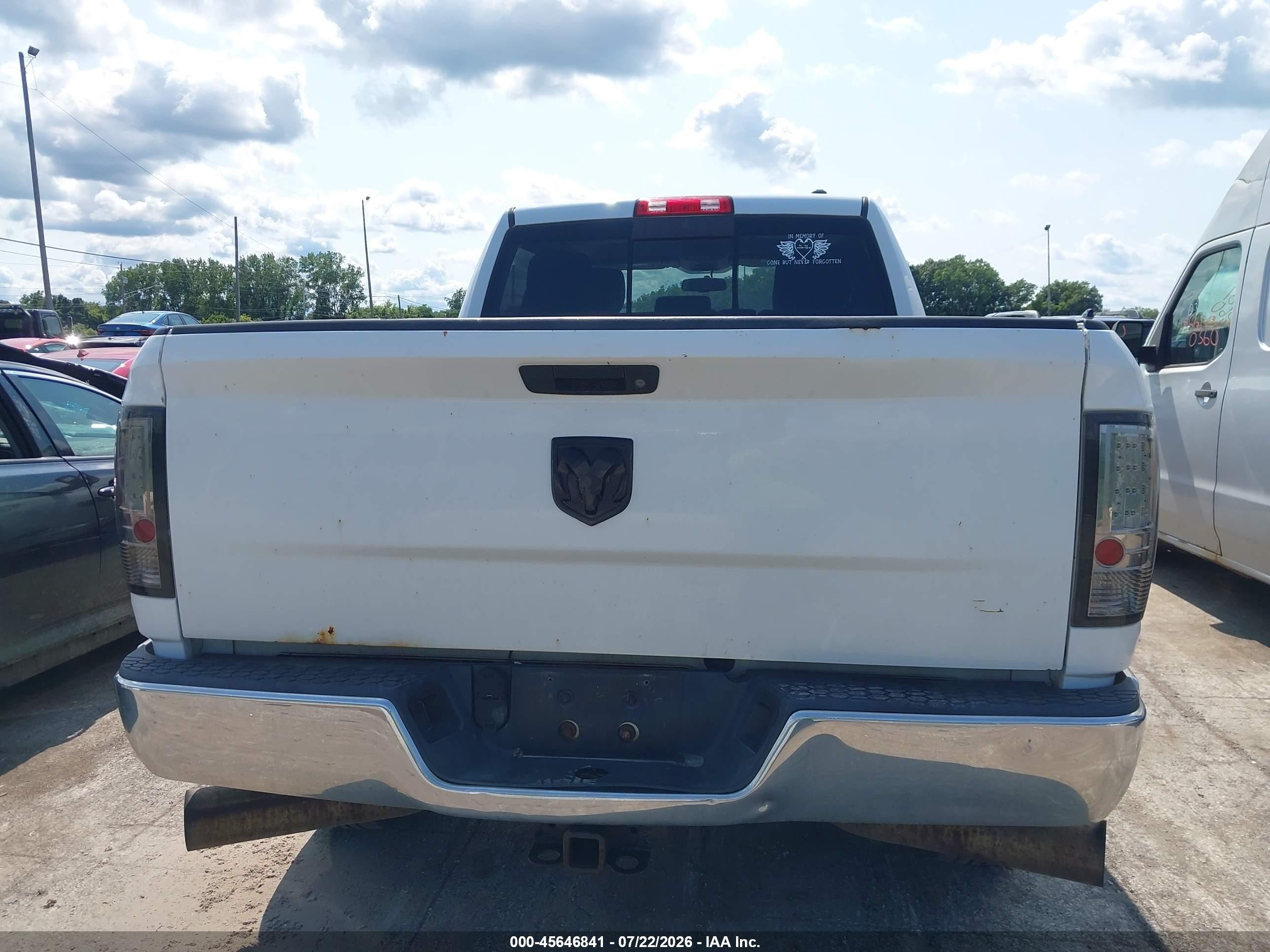 2012 Ram 2500 Slt White vin: 3C6UD5DL8CG211526