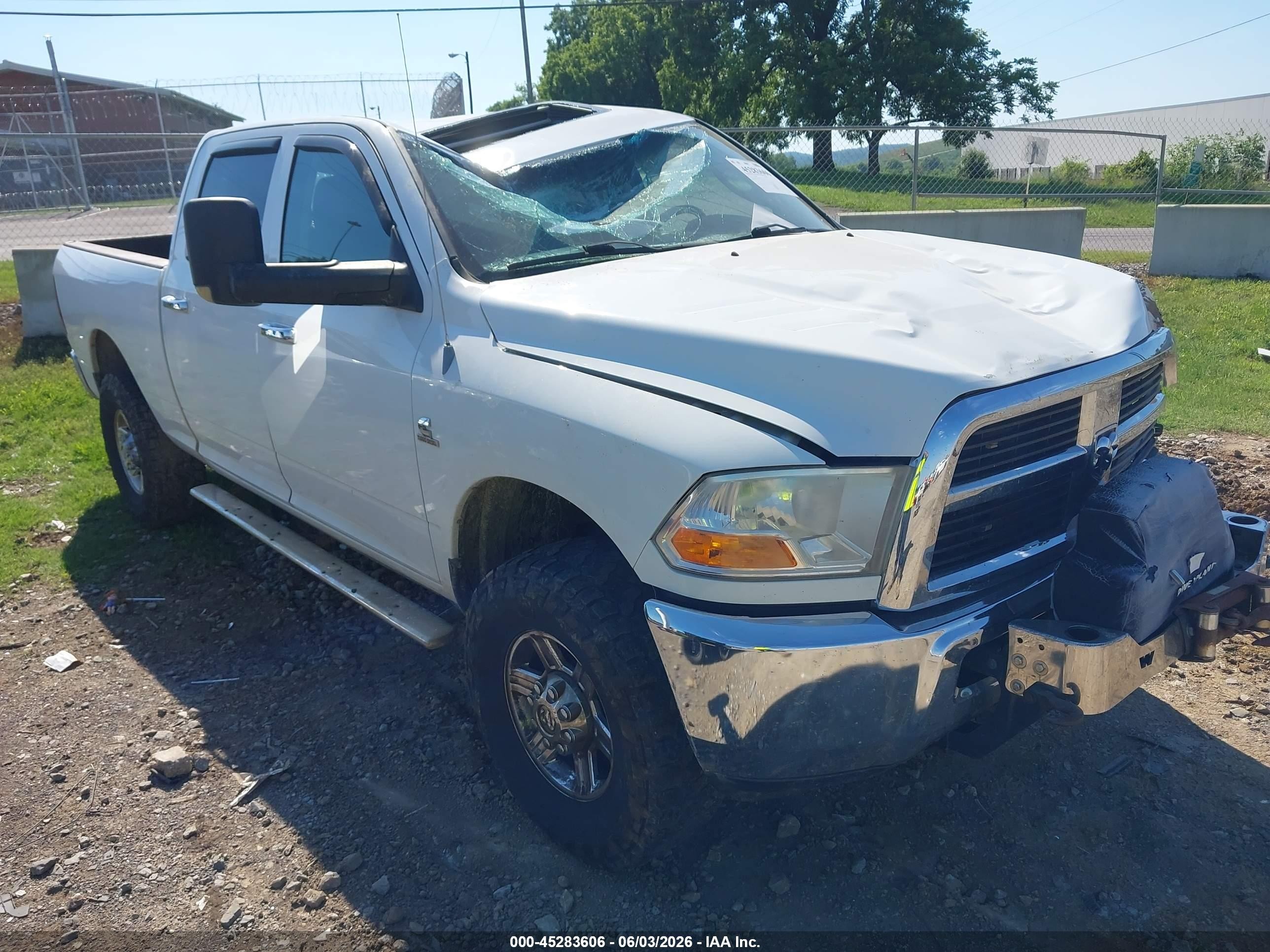 2012 Ram 2500 Slt Белый vin: 3C6UD5DL9CG225810