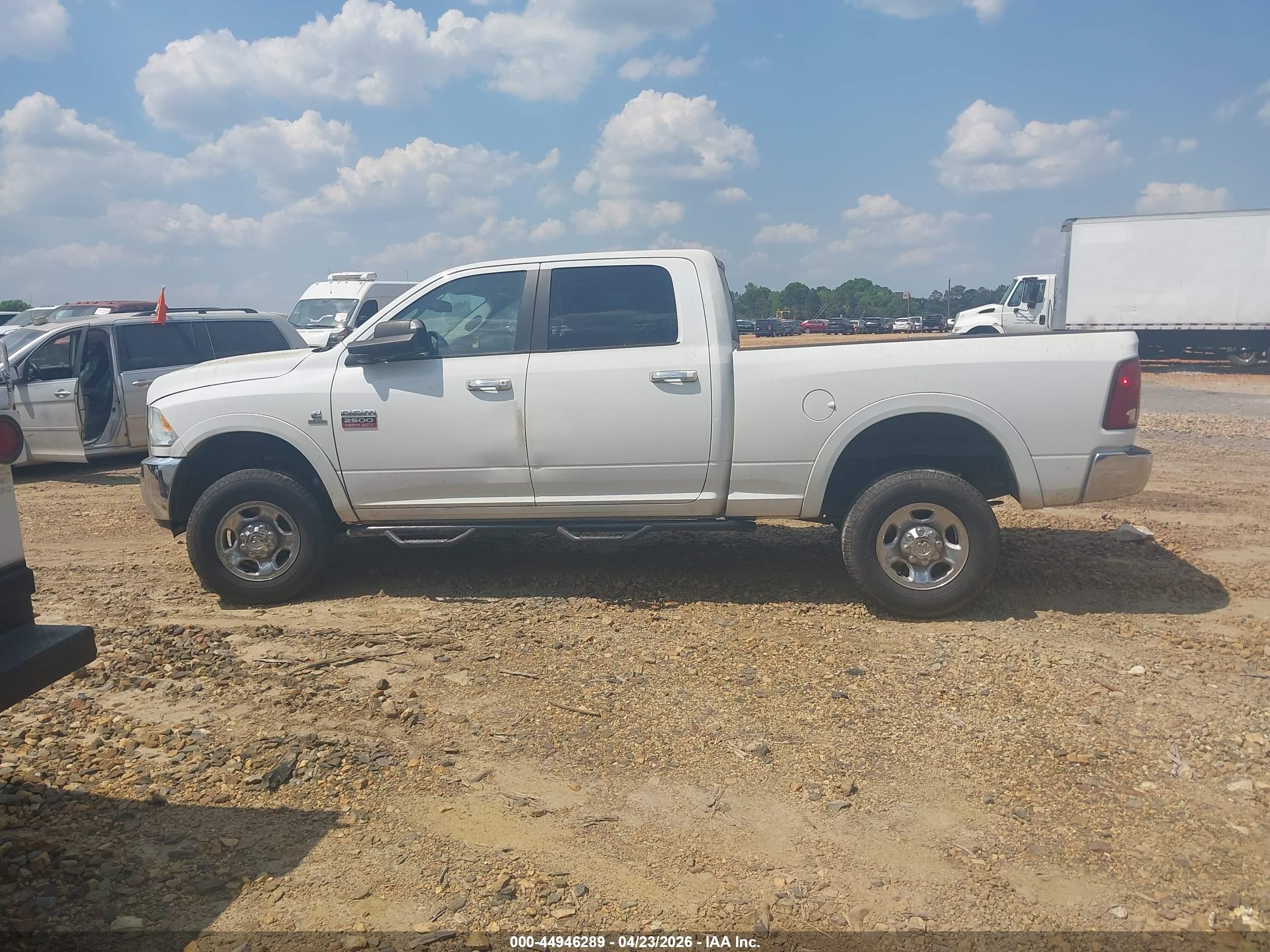 2012 Ram 2500 Slt White vin: 3C6UD5DLXCG296515