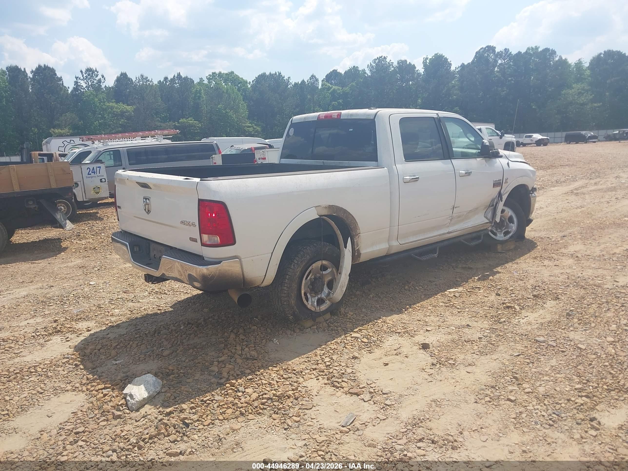 2012 Ram 2500 Slt White vin: 3C6UD5DLXCG296515