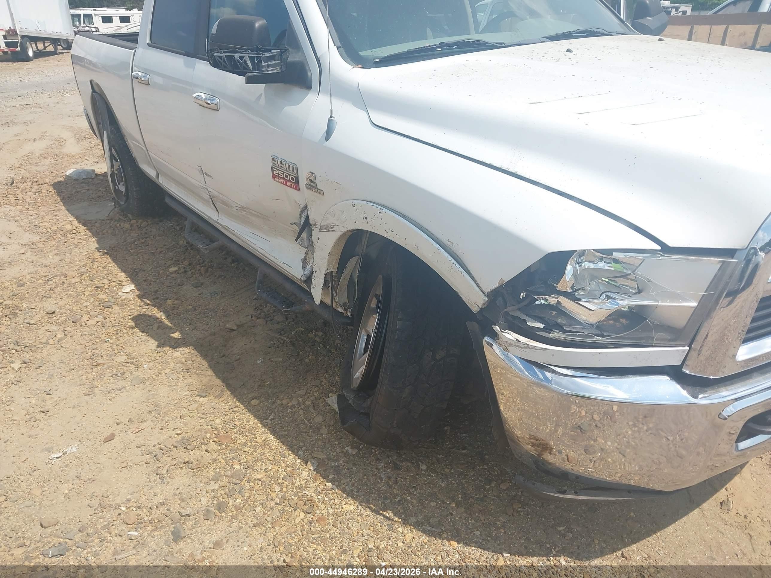 2012 Ram 2500 Slt White vin: 3C6UD5DLXCG296515