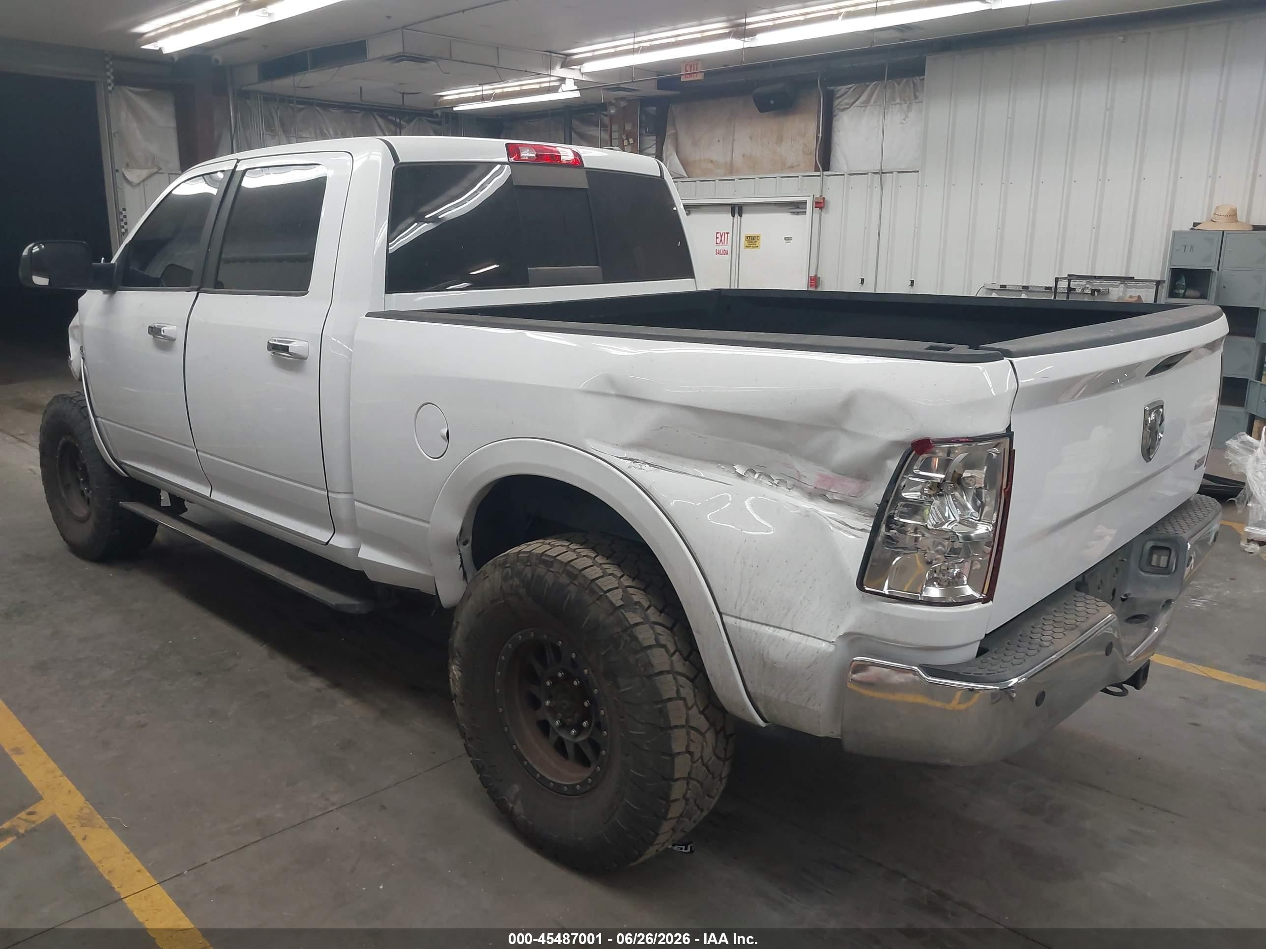 2012 Ram 2500 Big Horn Белый vin: 3C6UD5DLXCG336379