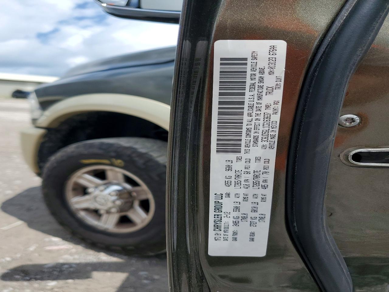 2012 Dodge Ram 2500 Longhorn Green vin: 3C6UD5GL1CG163637