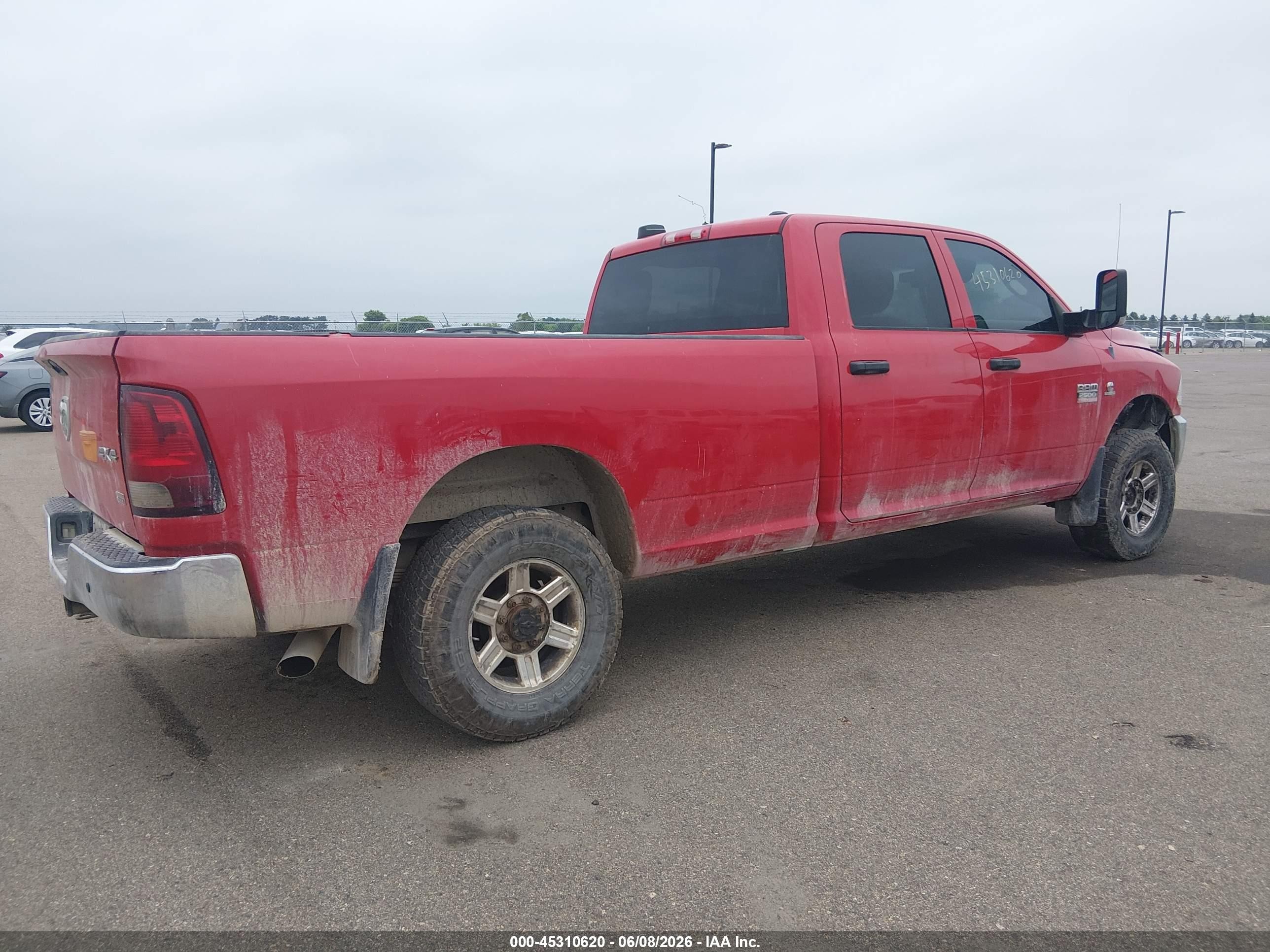 2012 Ram 2500 St Red vin: 3C6UD5HL2CG225724