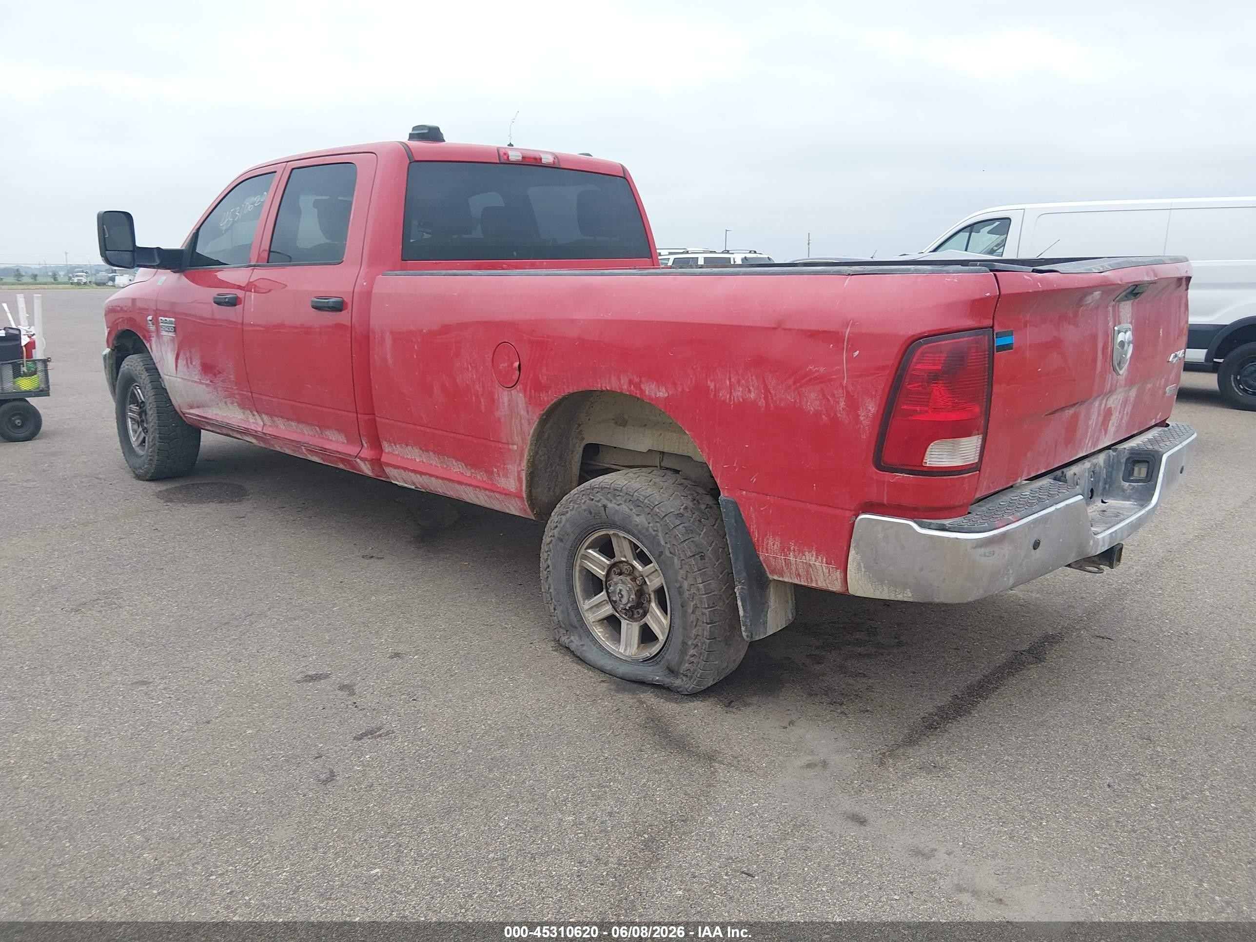 2012 Ram 2500 St Red vin: 3C6UD5HL2CG225724