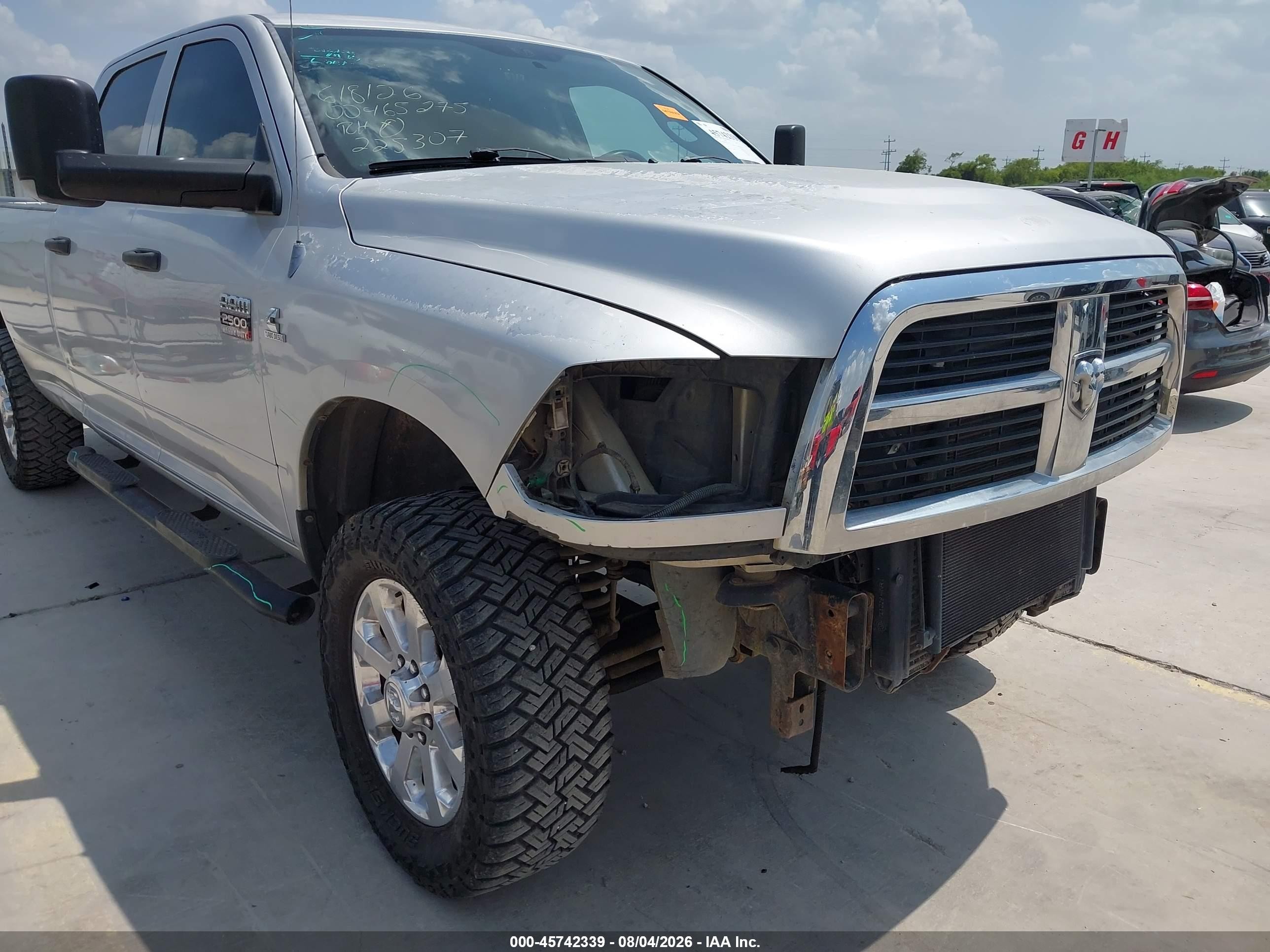 2012 Ram 2500 St Silver vin: 3C6UD5HL8CG225307