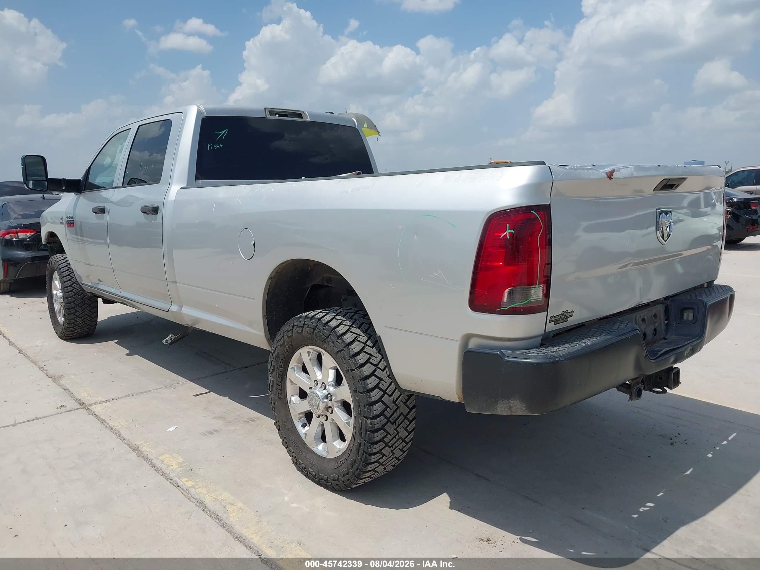 2012 Ram 2500 St Silver vin: 3C6UD5HL8CG225307