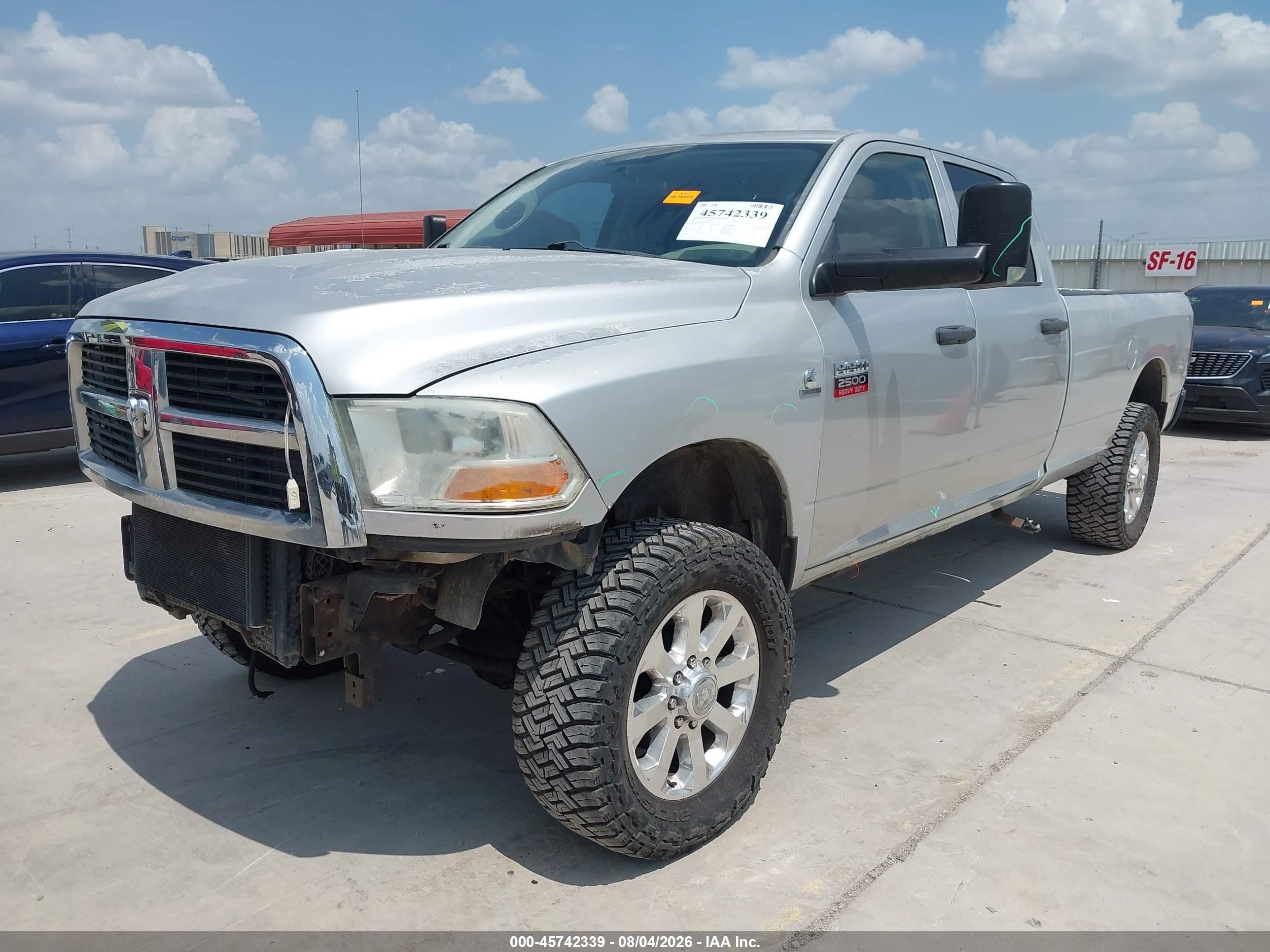 2012 Ram 2500 St Silver vin: 3C6UD5HL8CG225307