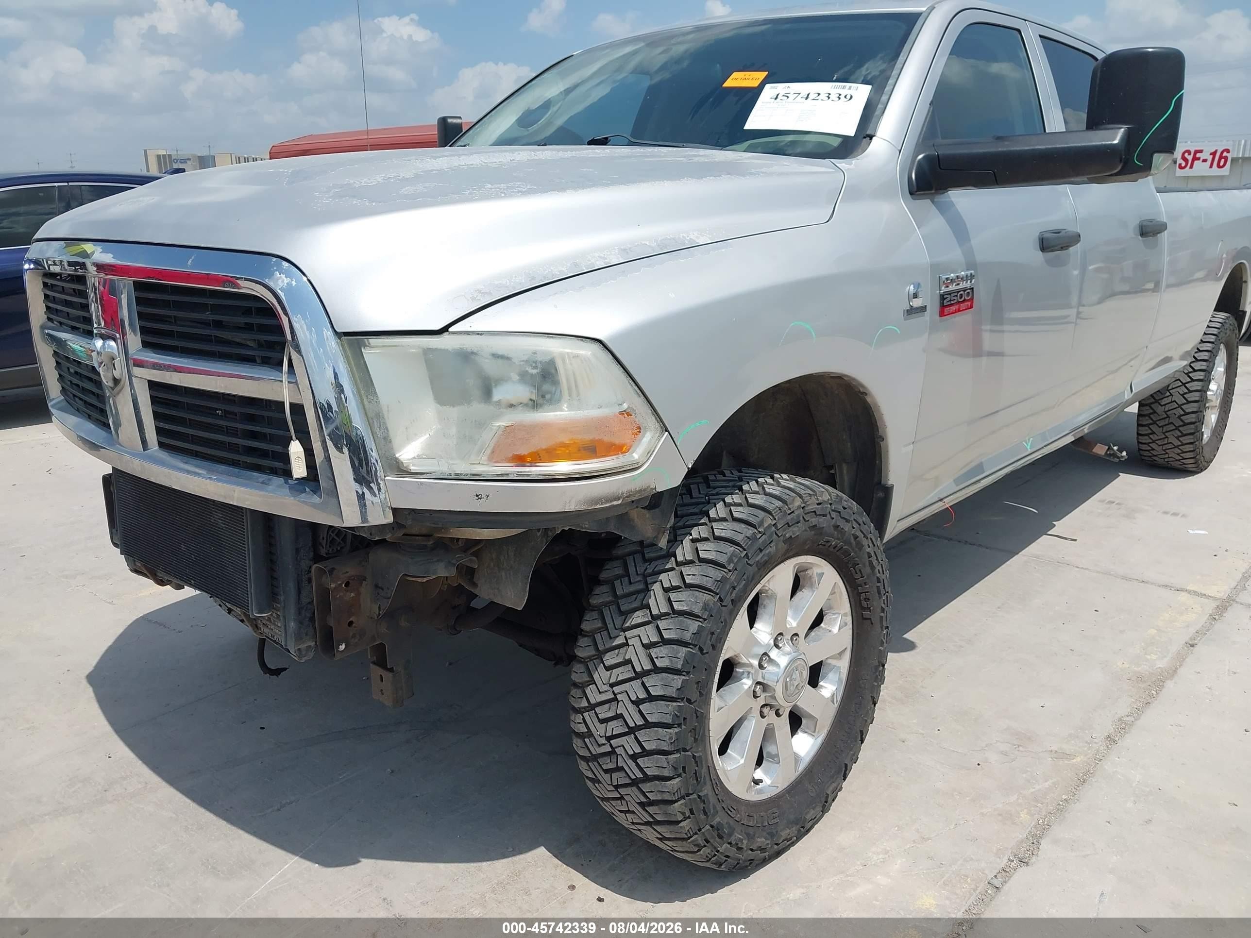 2012 Ram 2500 St Silver vin: 3C6UD5HL8CG225307