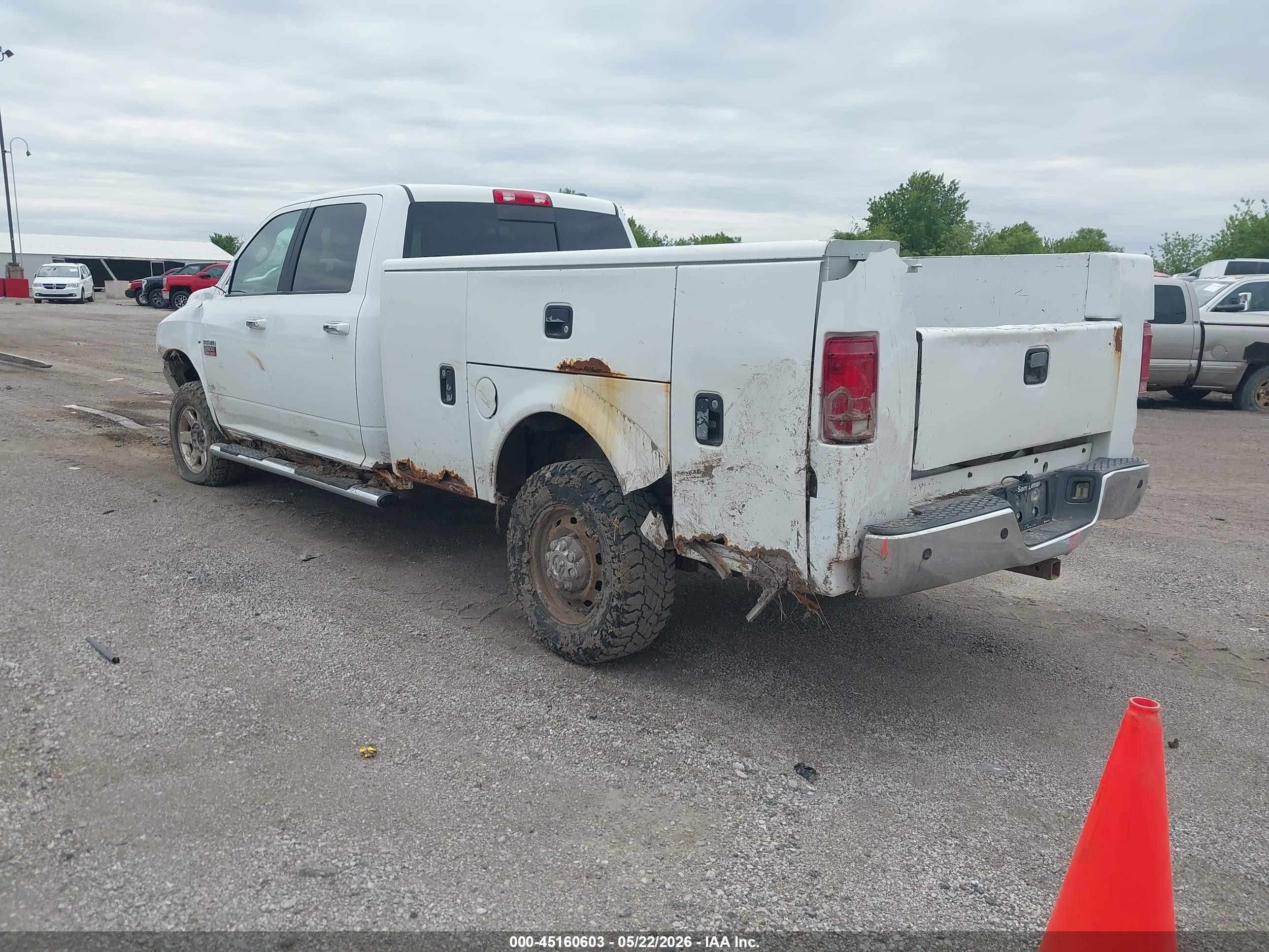2012 Ram 2500 Slt White vin: 3C6UD5JL2CG320620