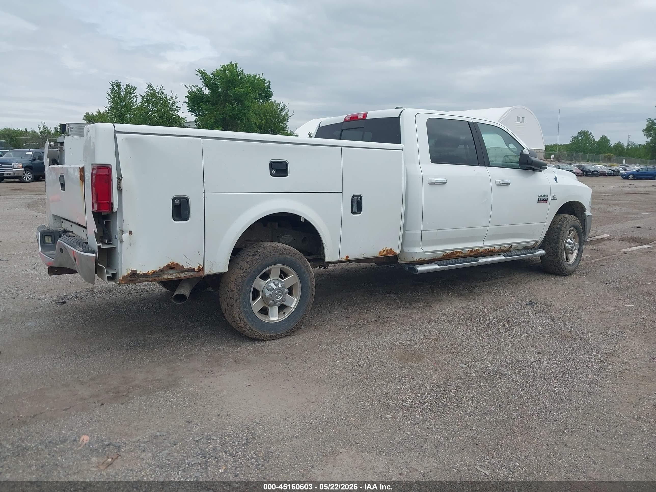 2012 Ram 2500 Slt White vin: 3C6UD5JL2CG320620