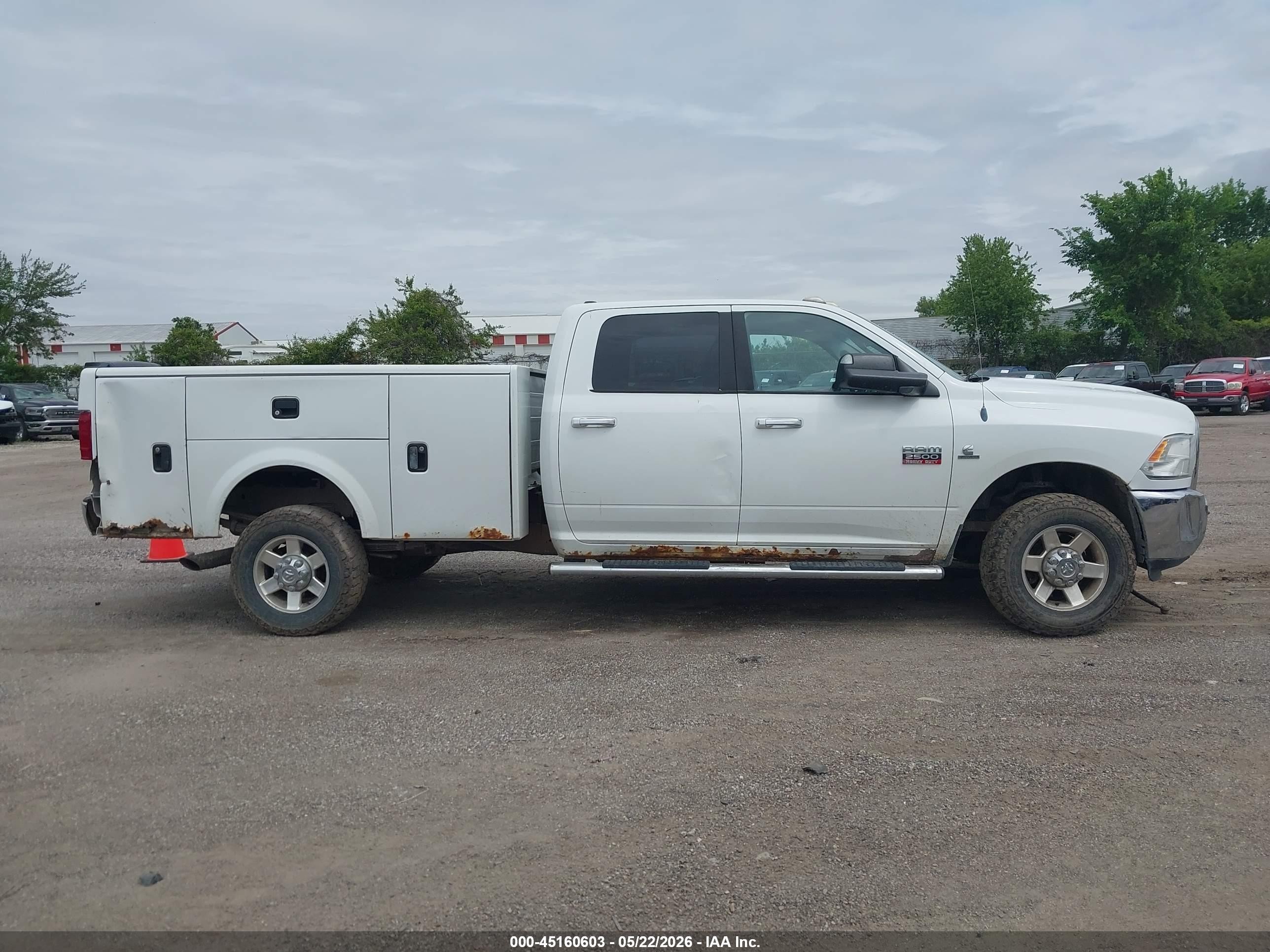 2012 Ram 2500 Slt White vin: 3C6UD5JL2CG320620