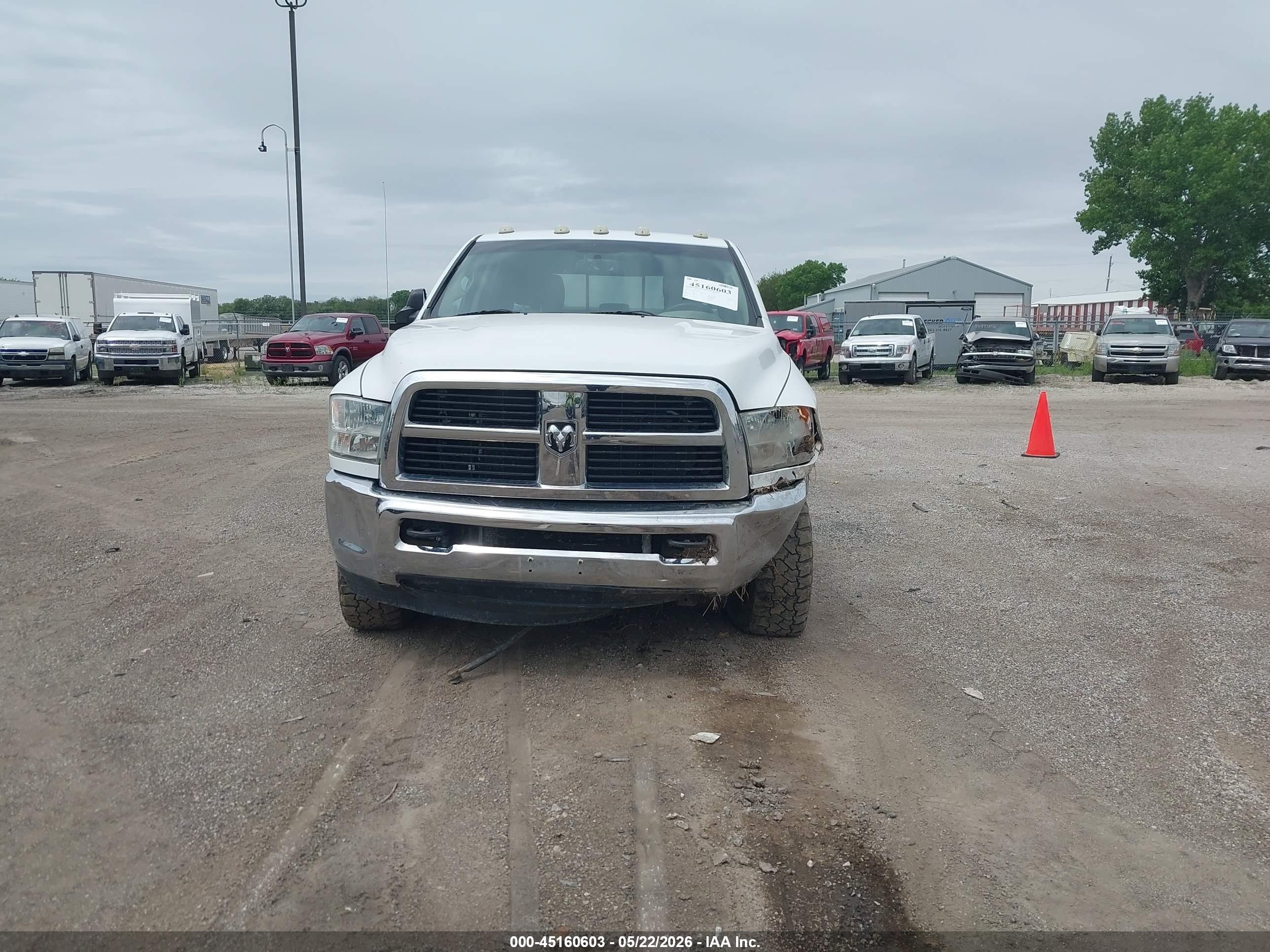 2012 Ram 2500 Slt White vin: 3C6UD5JL2CG320620