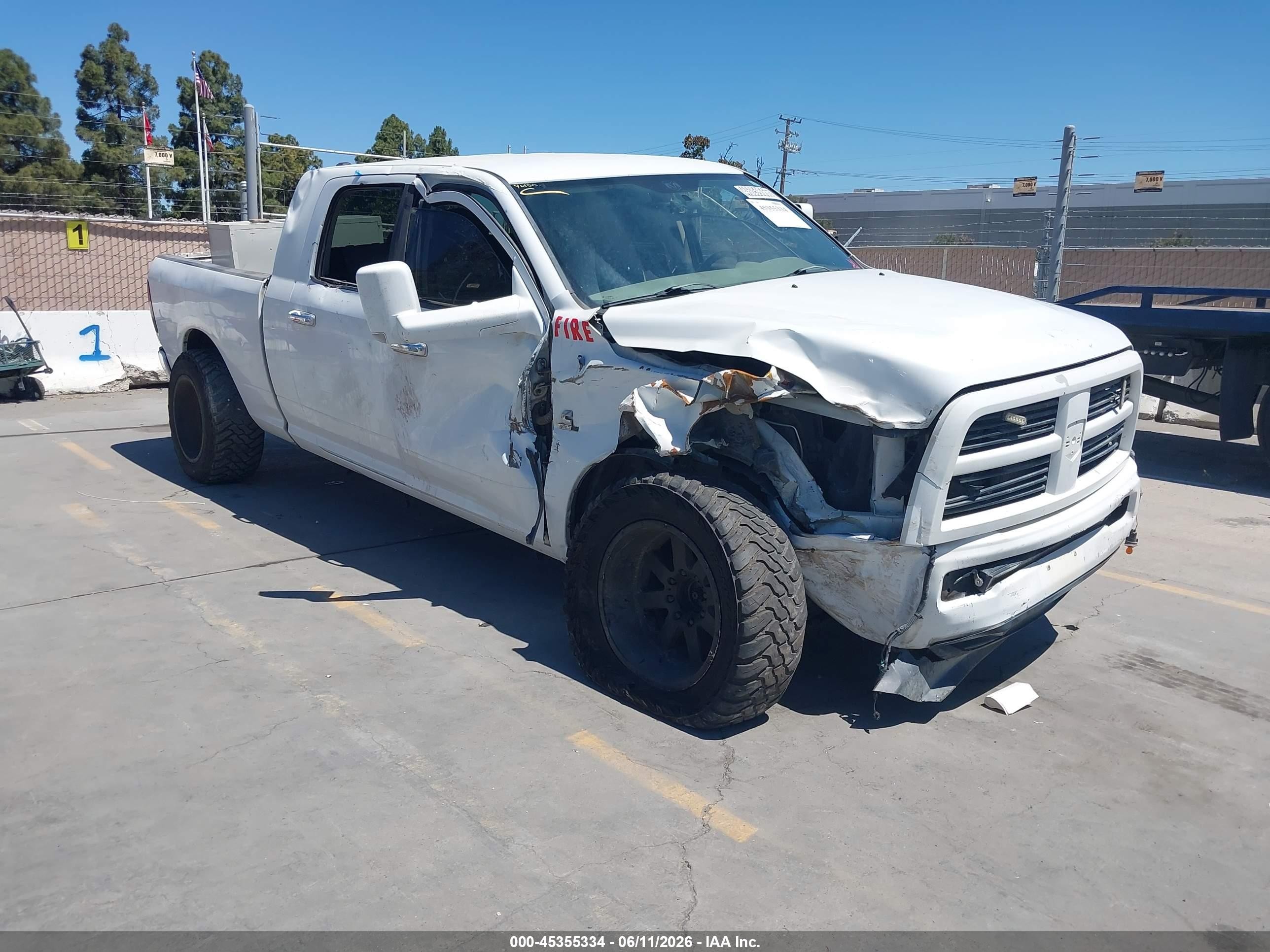 2012 Ram 2500 Slt White vin: 3C6UD5MLXCG337791