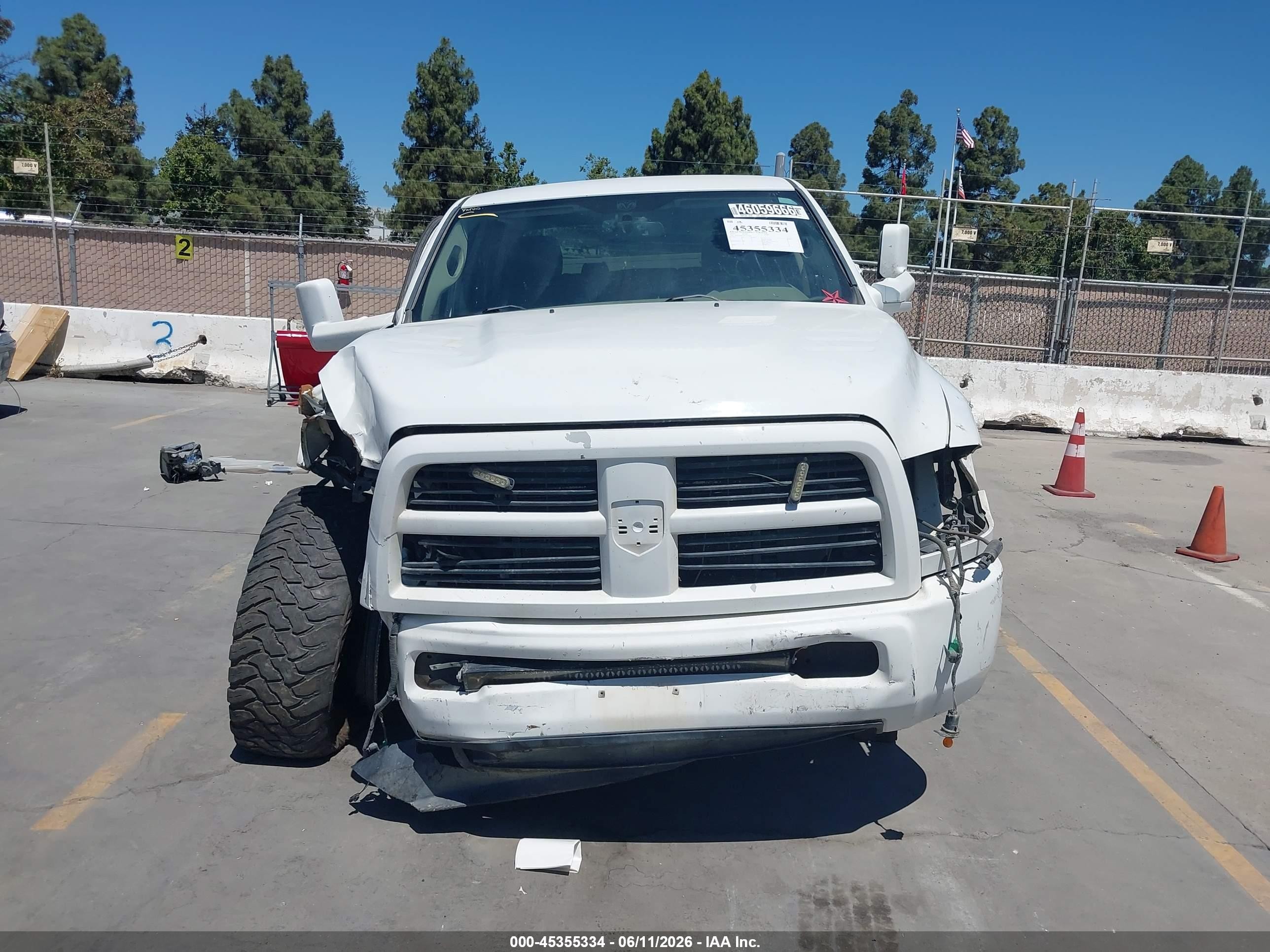 2012 Ram 2500 Slt White vin: 3C6UD5MLXCG337791